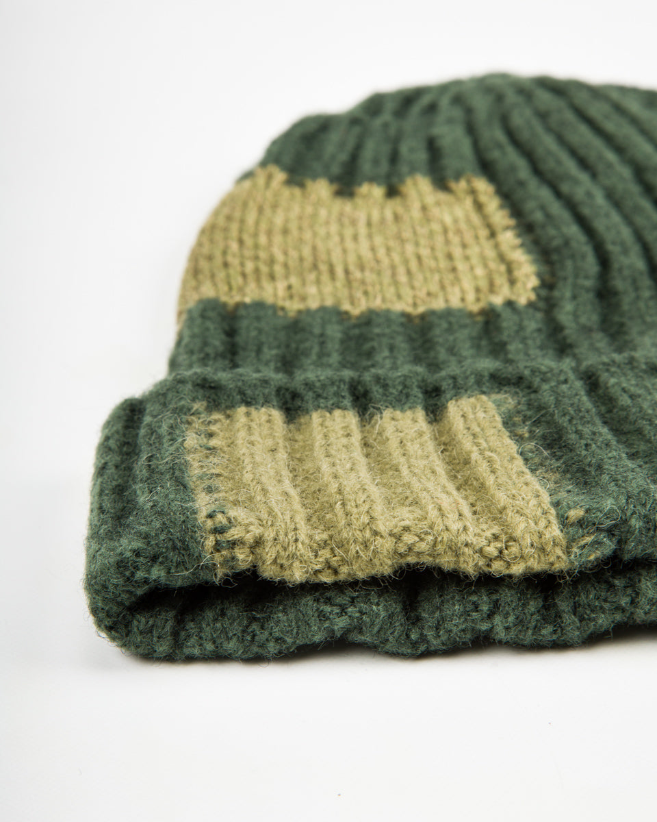 Kapital 5G Wool TUGIHAGI Knit Cap - Khaki - Standard & Strange