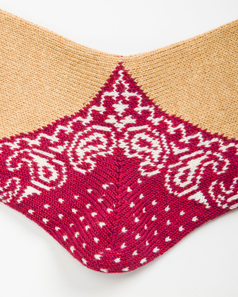 Kapital 96 Yarns Heel Paisley Bandana Socks - Red - Standard & Strange