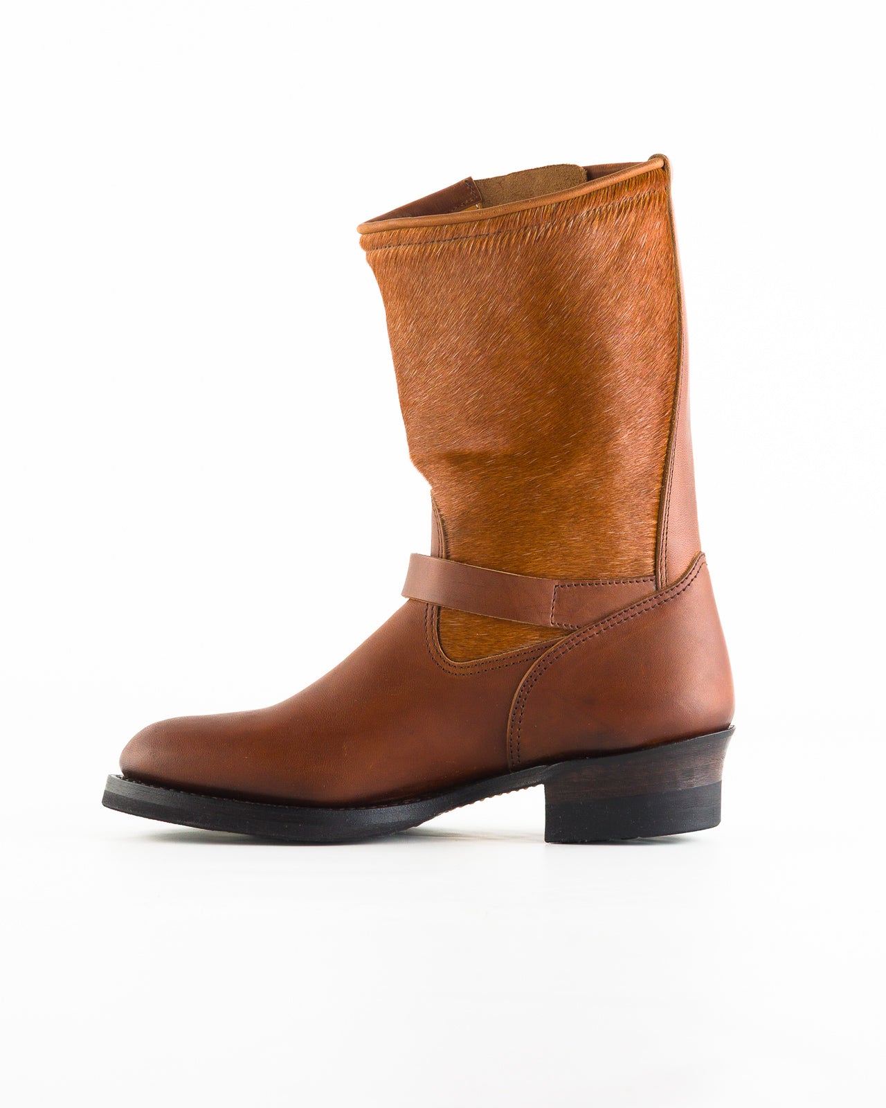 Attractions S&S x Attractions 444 Engineer Boot - Brown Horsehair - Standard & Strange