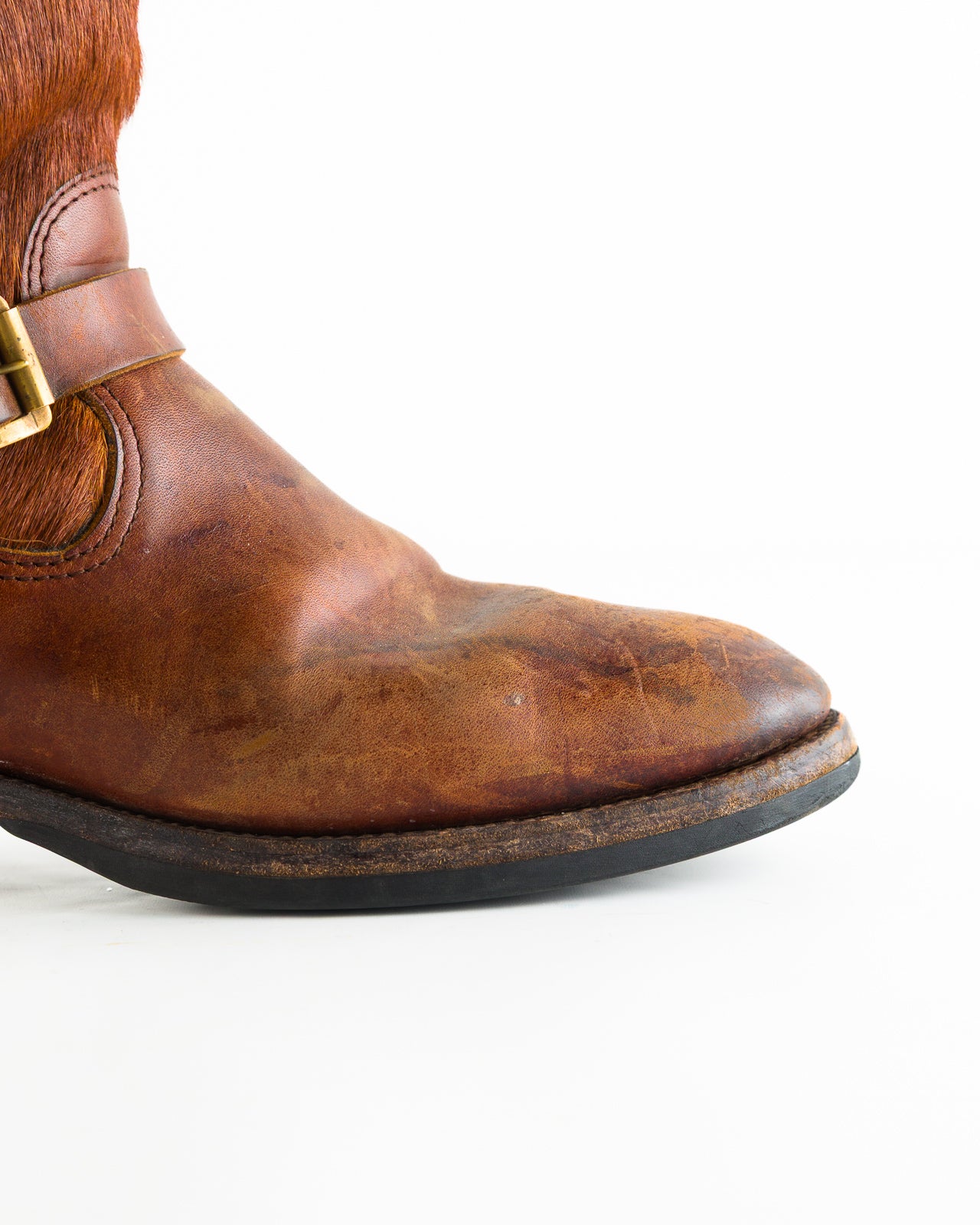 Attractions S&S x Attractions 444 Engineer Boot - Brown Horsehair - Standard & Strange
