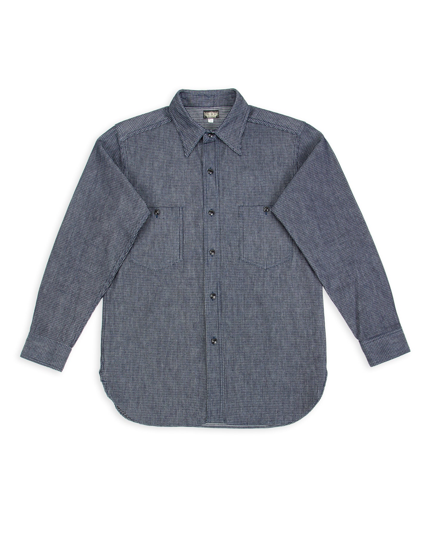 Black Sign 10 oz Dobby Denim Open Pocket Work Shirt - Dark Indigo - Standard & Strange
