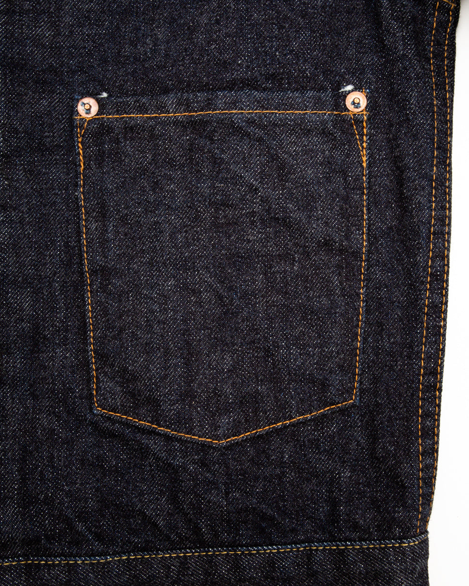 Black Sign 14oz Indigo Denim Pleats Jacket - Standard & Strange