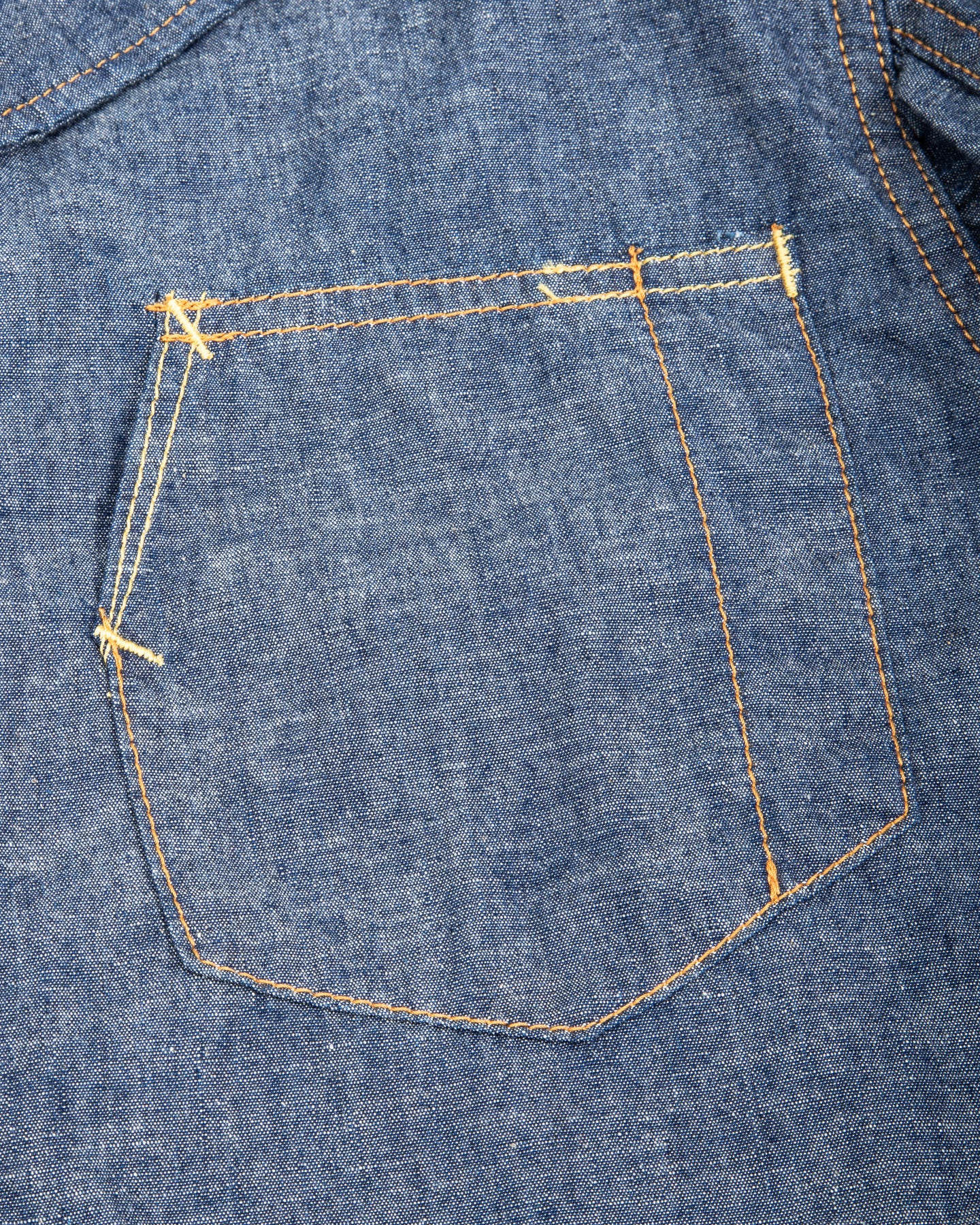Black Sign 1940s 5.5oz Selvage US Army Field Jacket - Indigo Chambray - Standard & Strange