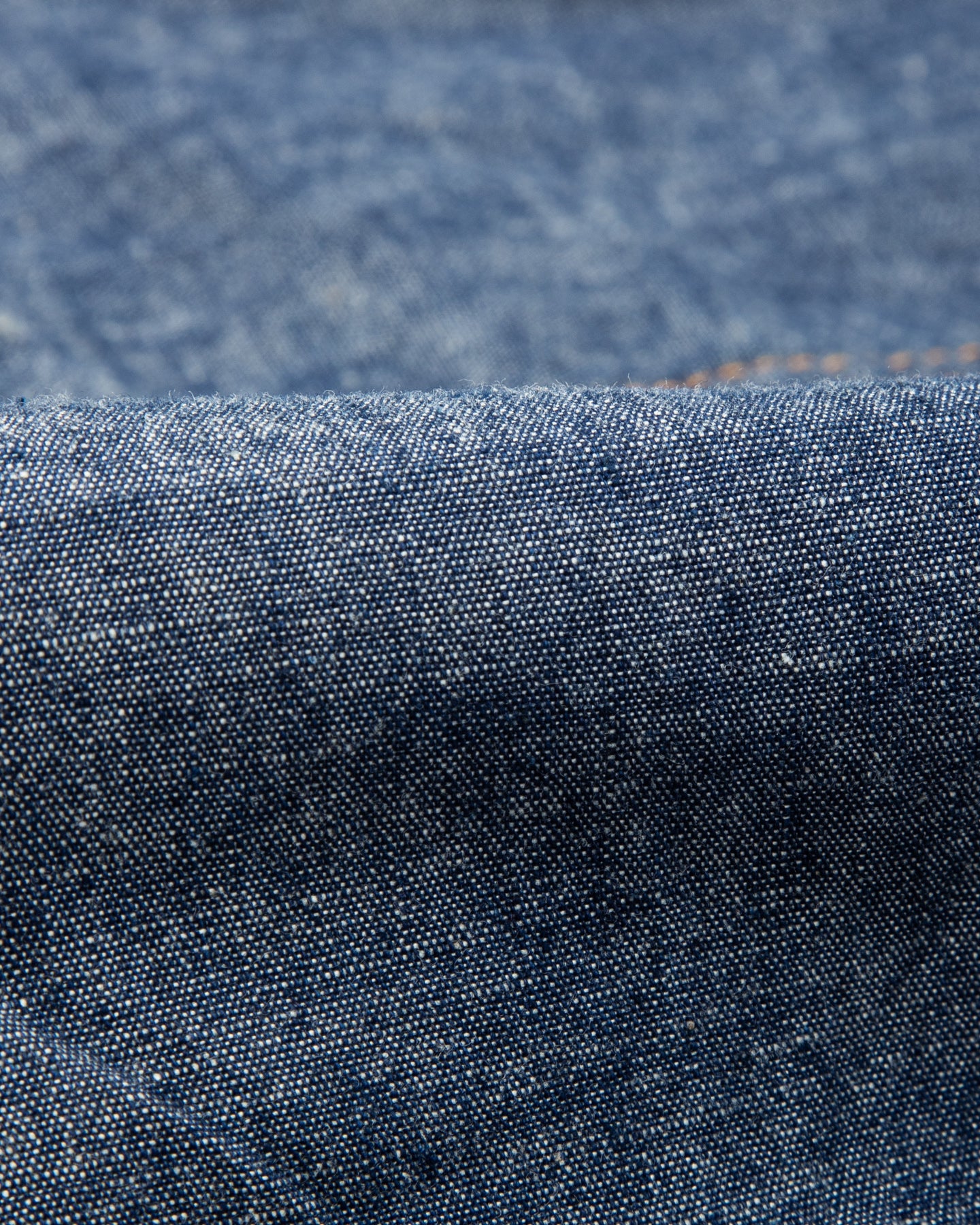 Black Sign 5.5oz Selvage Chambray Pleats Jacket - Indigo Chambray - Standard & Strange