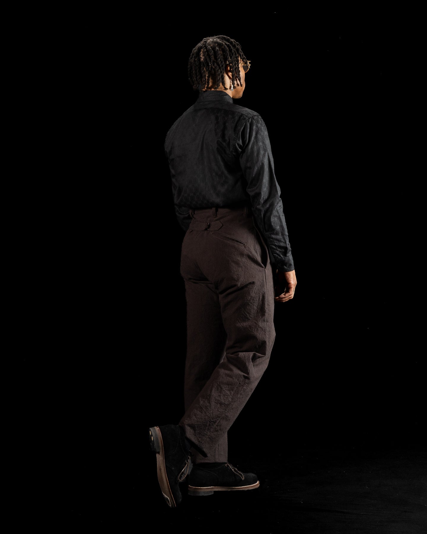 Black Sign Ancient Cloth Avignon Trousers - Dead Leaf Brown - Standard & Strange