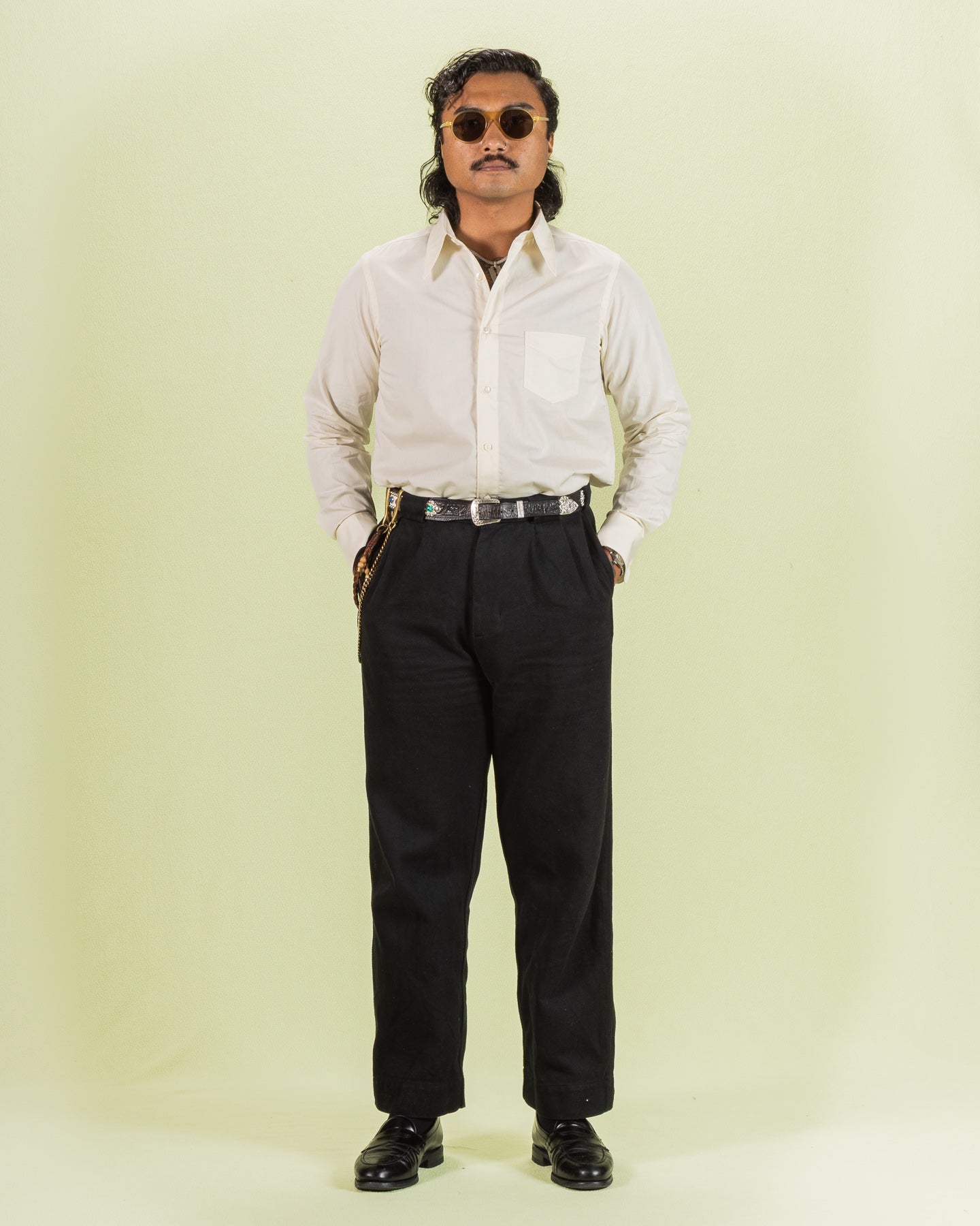 Black Sign Broadway Dress Shirt - Light Ivory - Standard & Strange