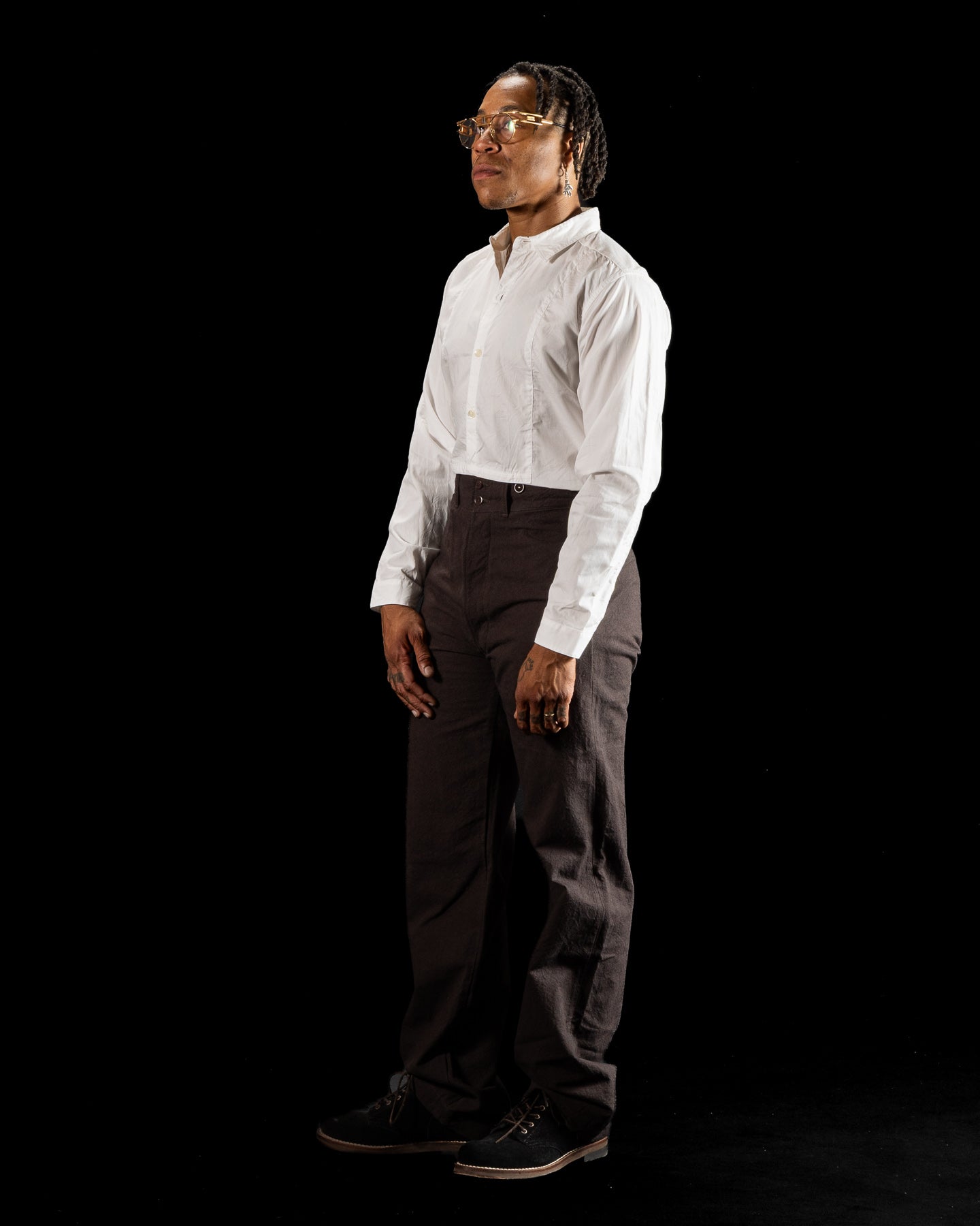 Black Sign Cotton Broad Homestead Shirt - Salt White - Standard & Strange