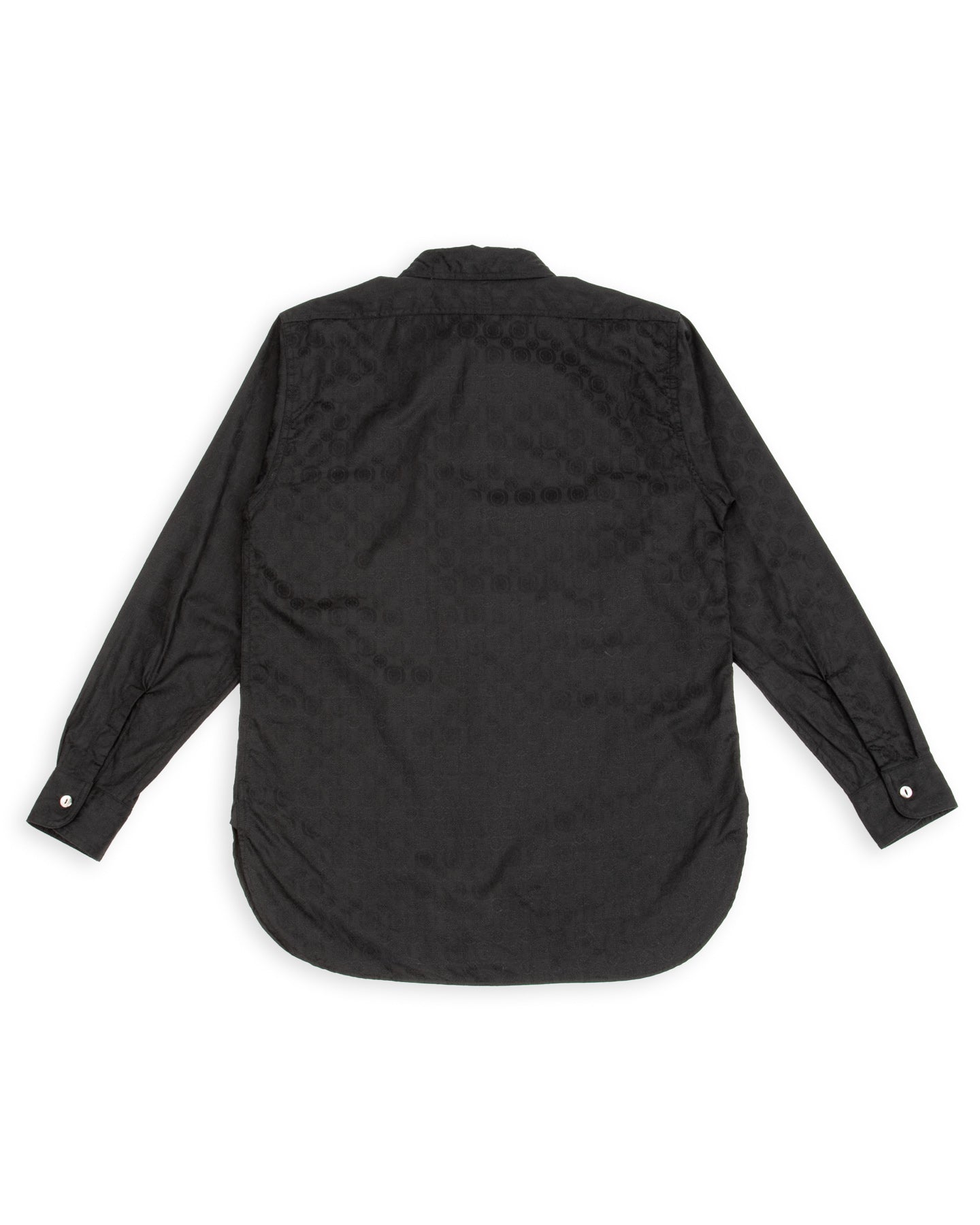 Black Sign Fine Pattern Jacquard Open Pocket Work Shirt - Midnight Black - Standard & Strange