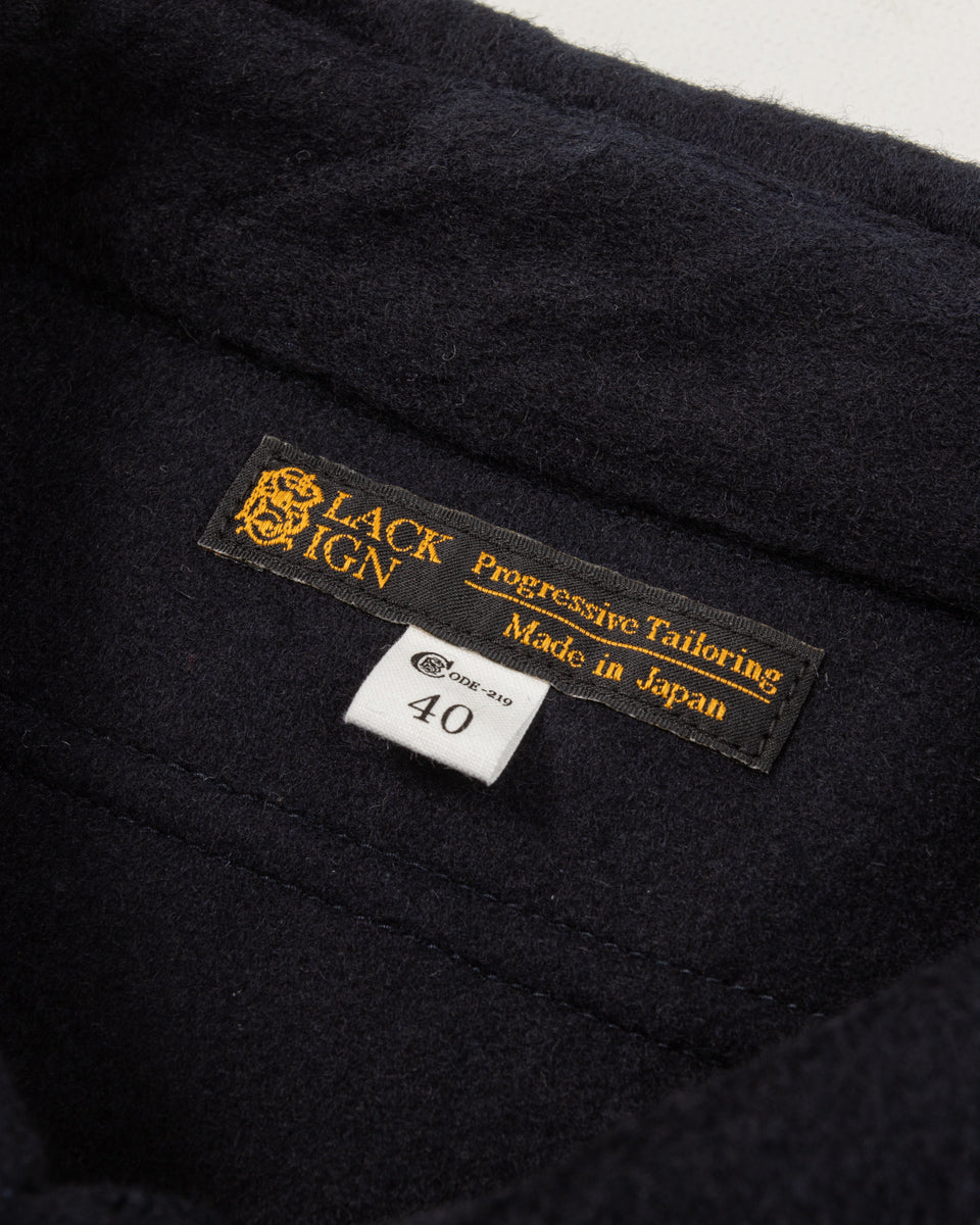 Black Sign Italian Cashmere Open Pocket Work Shirt - Royal Navy - Standard & Strange