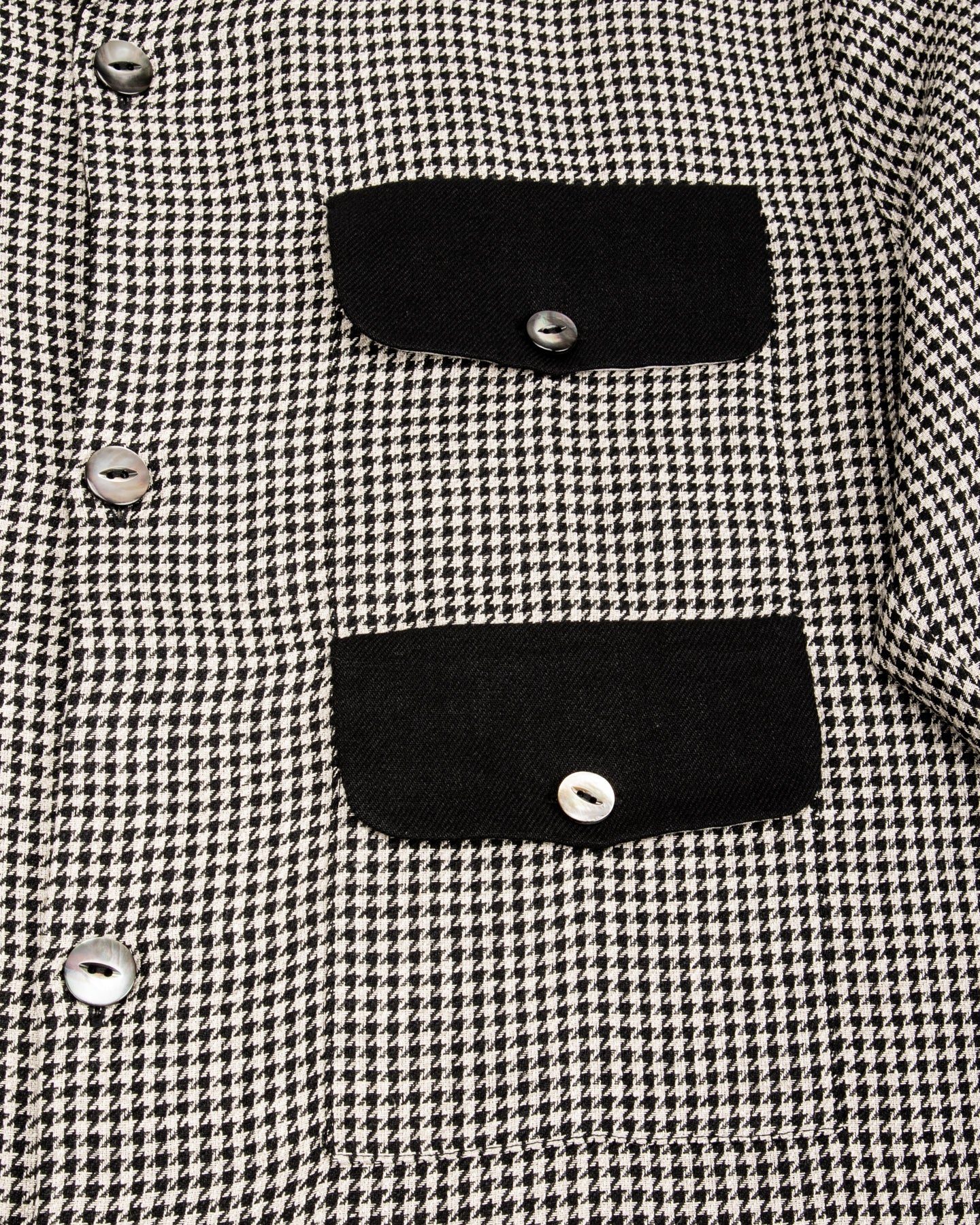 Black Sign Italian Collar 2 Tone "GIGORO" Jacket - Houndstooth - Standard & Strange