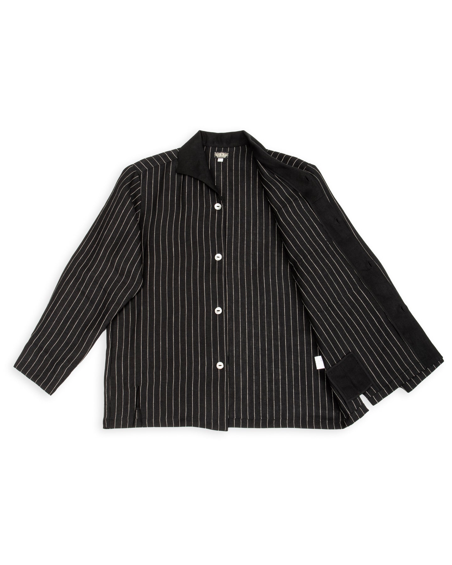 Black Sign Italian Collar 2 Tone "GIGORO" Jacket - Rain Stripe - Standard & Strange
