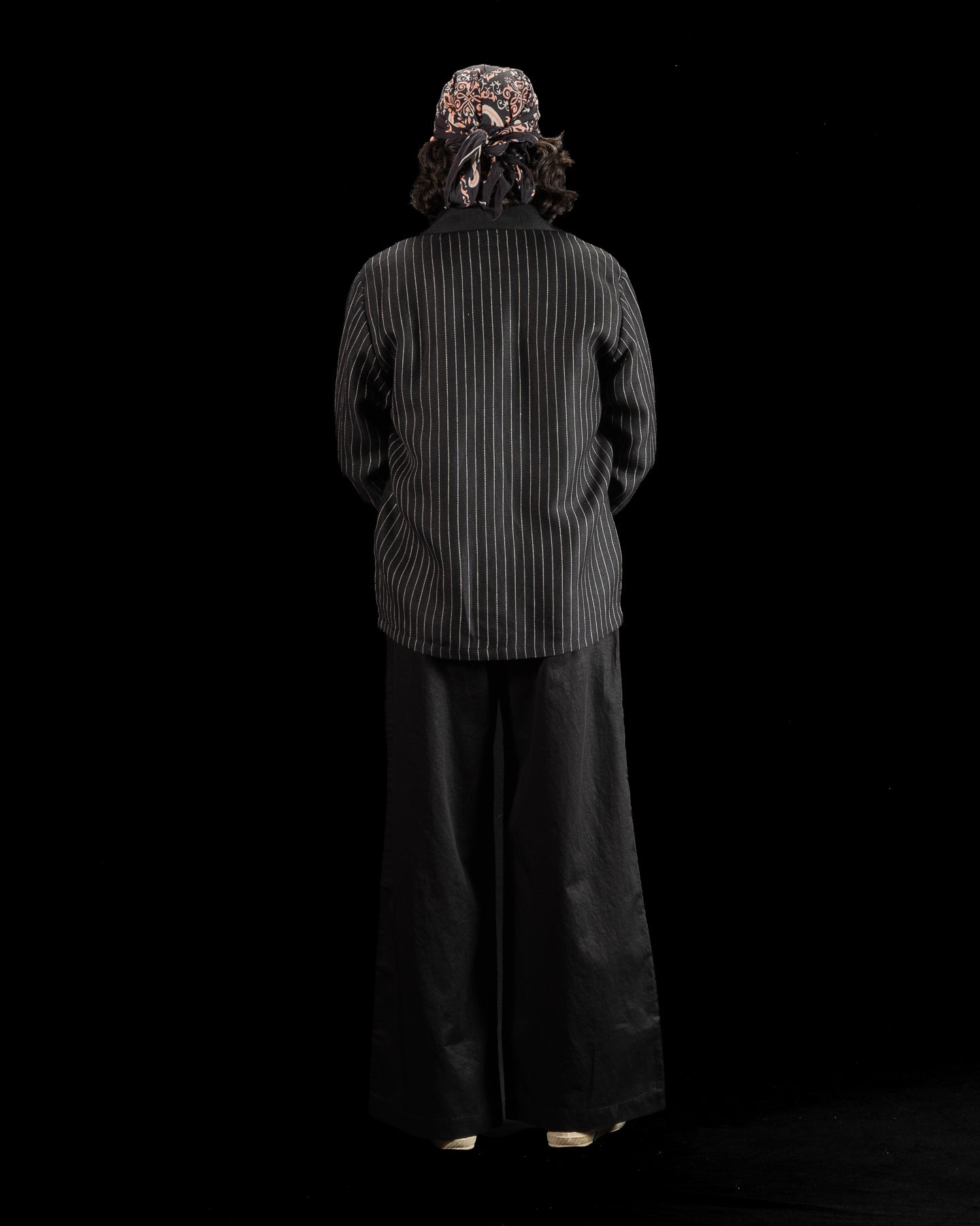Black Sign Italian Collar 2 Tone "GIGORO" Jacket - Rain Stripe - Standard & Strange