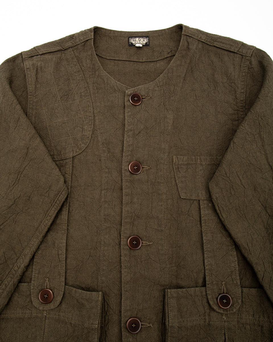 Black Sign Linen Canvas Shooting Jacket - Hide Green - Standard & Strange