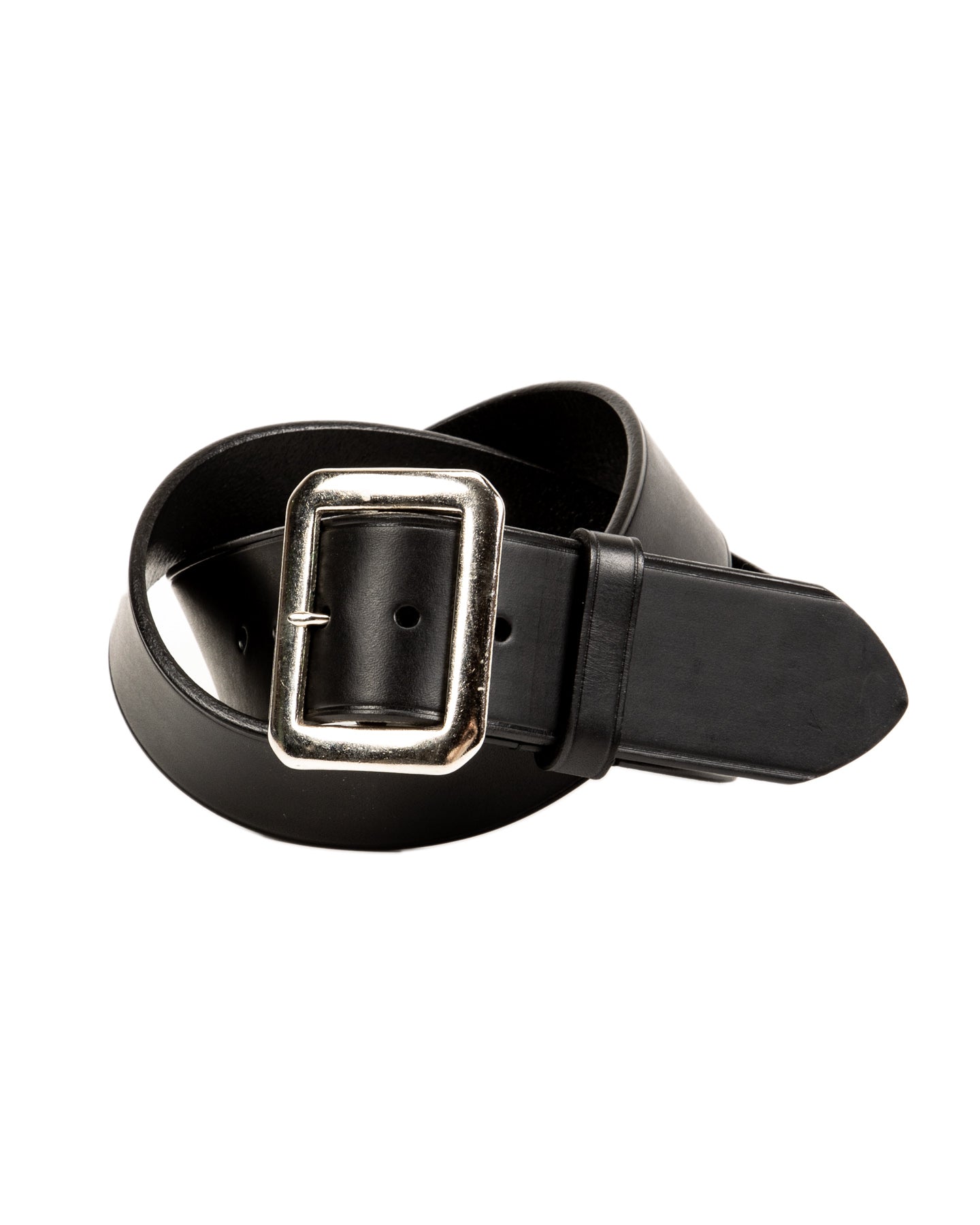 Black Sign Plain Belt with 1950s NOS Buckle - Black - Standard & Strange