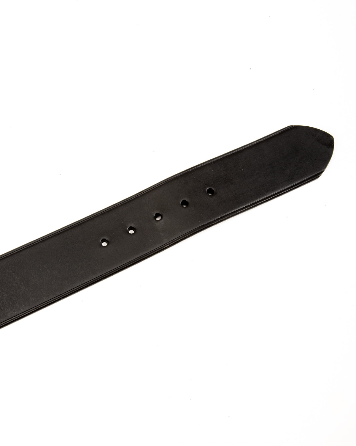 Black Sign Plain Belt with 1950s NOS Buckle - Black - Standard & Strange