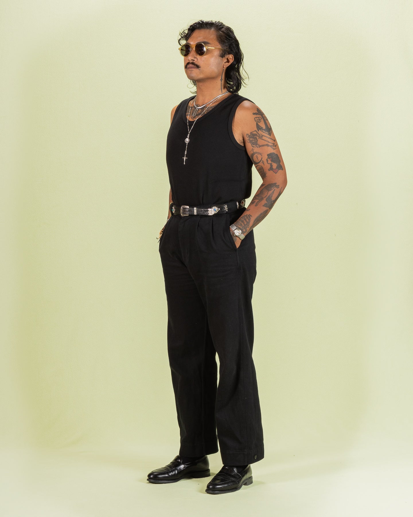 Black Sign Railroad Knit No Sleeve Amish Underwear - Midnight Black - Standard & Strange