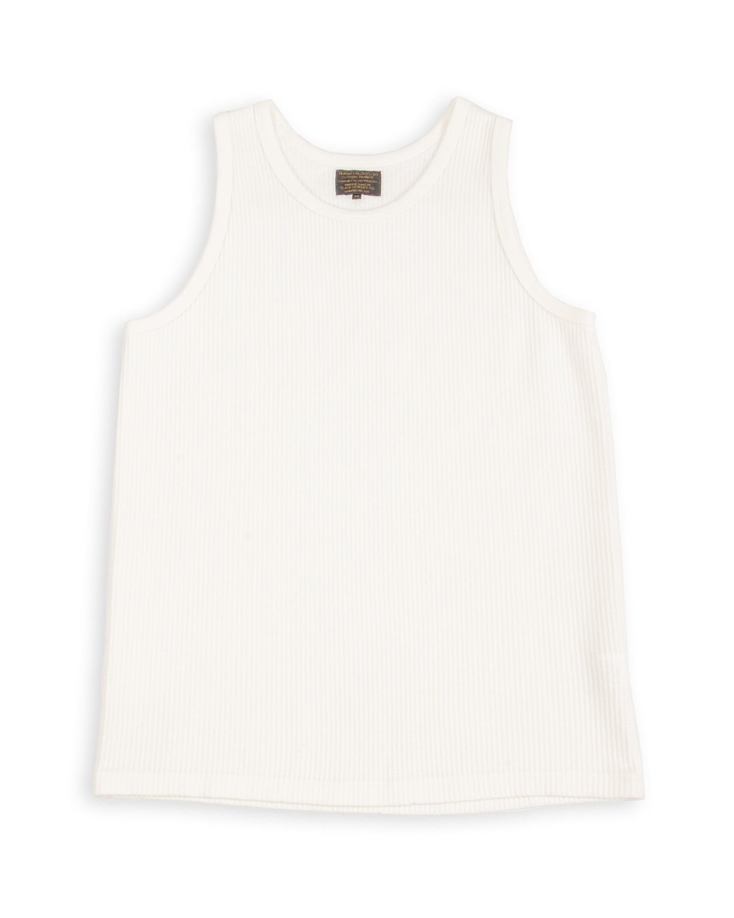 Black Sign Railroad Knit No Sleeve Amish Underwear - Salt White - Standard & Strange