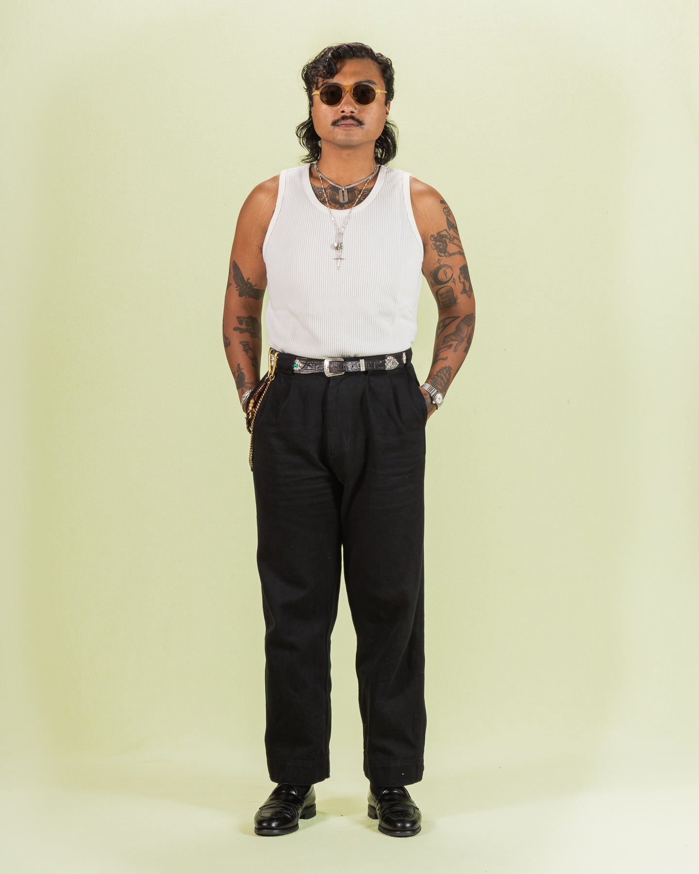 Black Sign Railroad Knit No Sleeve Amish Underwear - Salt White - Standard & Strange