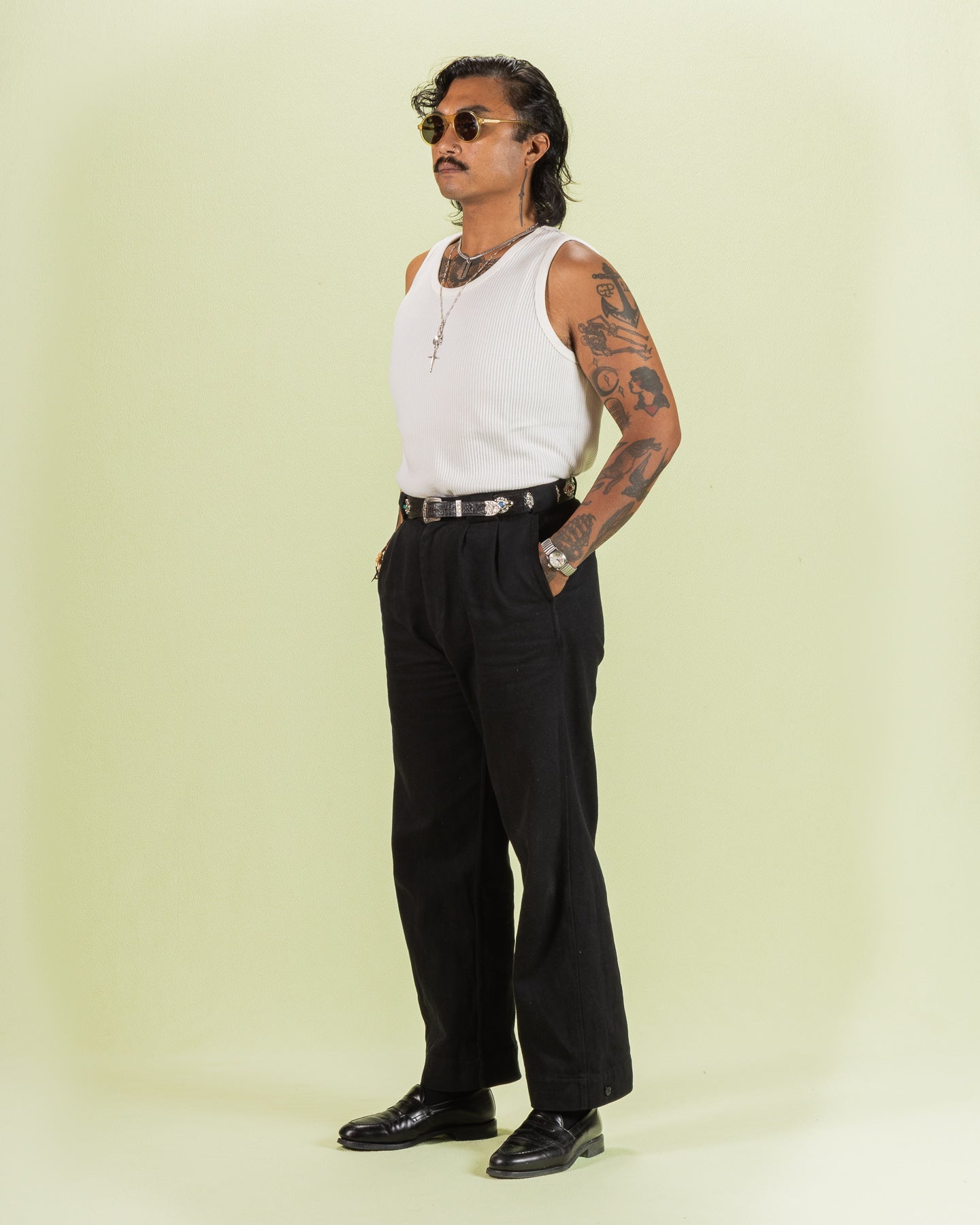 Black Sign Railroad Knit No Sleeve Amish Underwear - Salt White - Standard & Strange