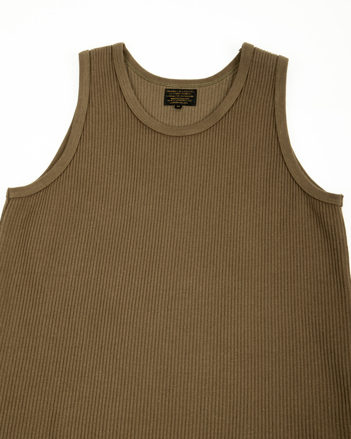 Black Sign Railroad Knit No Sleeve Amish Underwear - Soldier Green - Standard & Strange