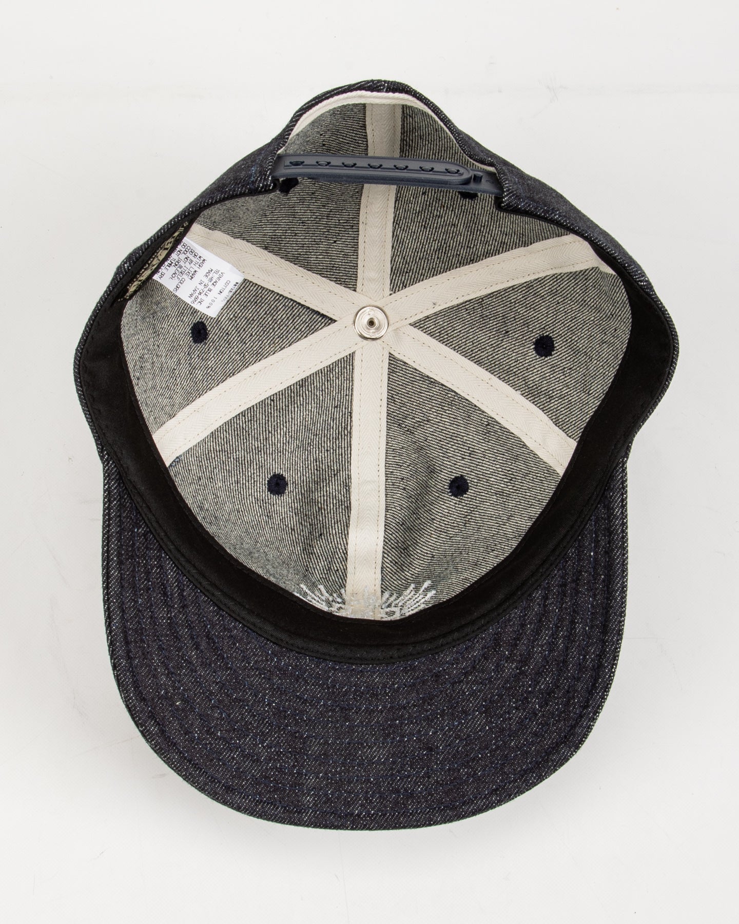 Black Sign Standard & Strange Trucker Cap - Indigo Denim x White - Standard & Strange