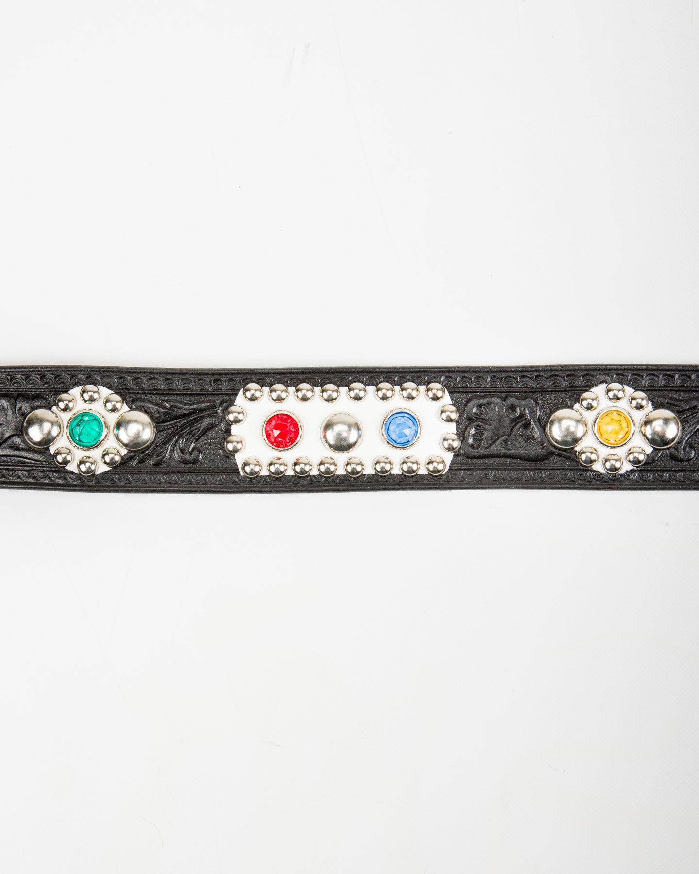 Codina Leather California Poppy Garrison Belt - No.308 Black/White - Standard & Strange