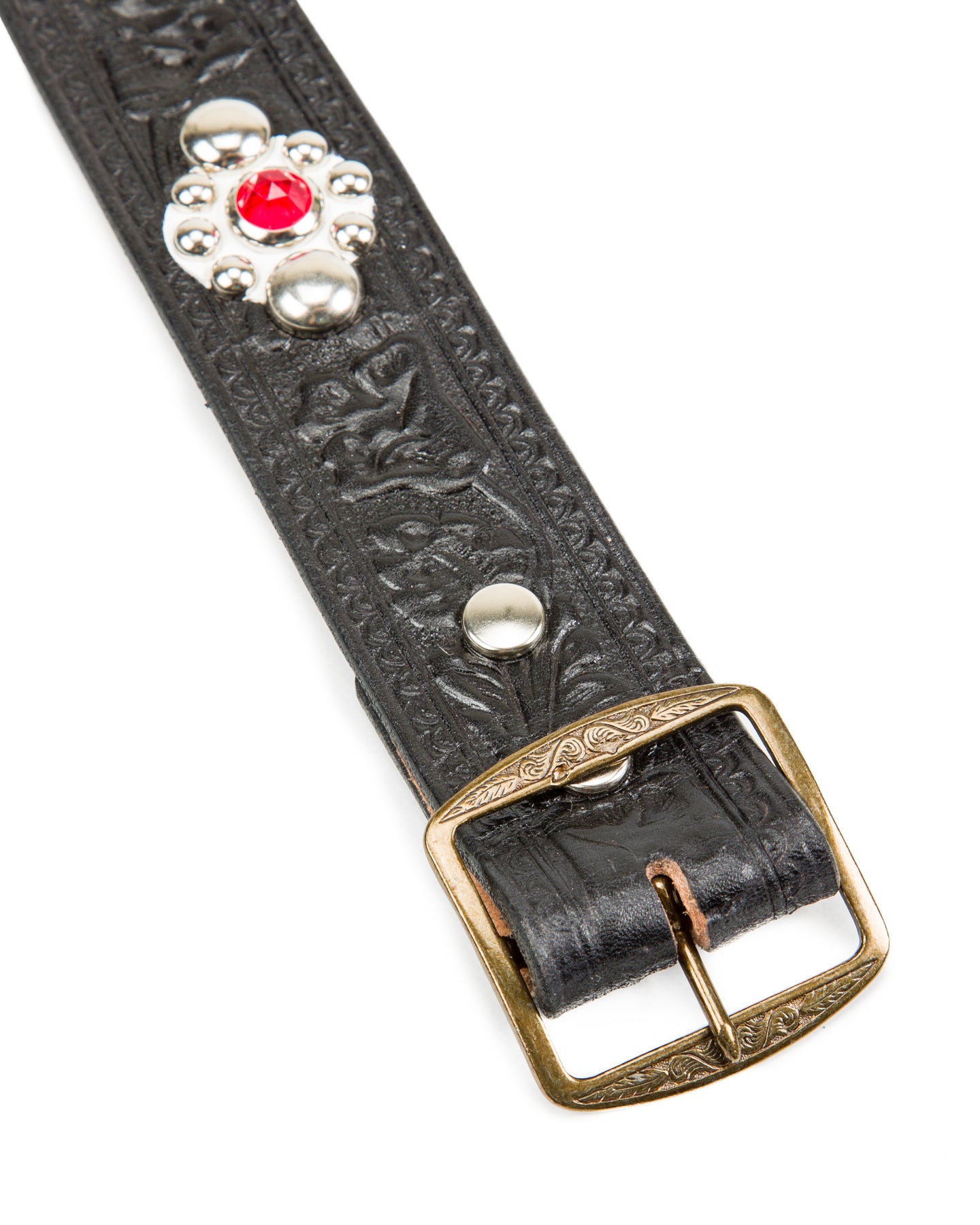 Codina Leather California Poppy Garrison Belt - No.308 Black/White - Standard & Strange