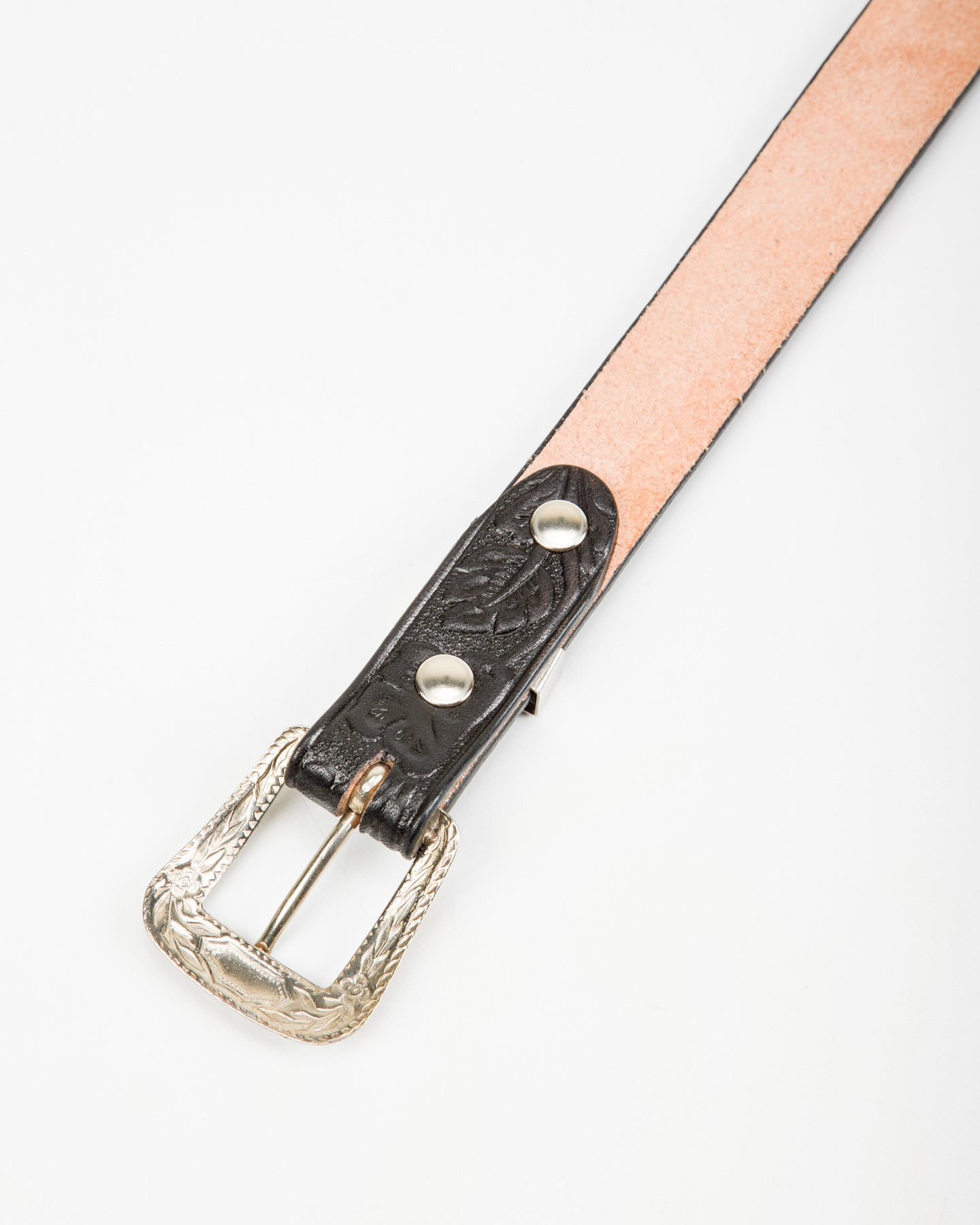 Codina Leather California Poppy Three Piece Belt - Black - Standard & Strange