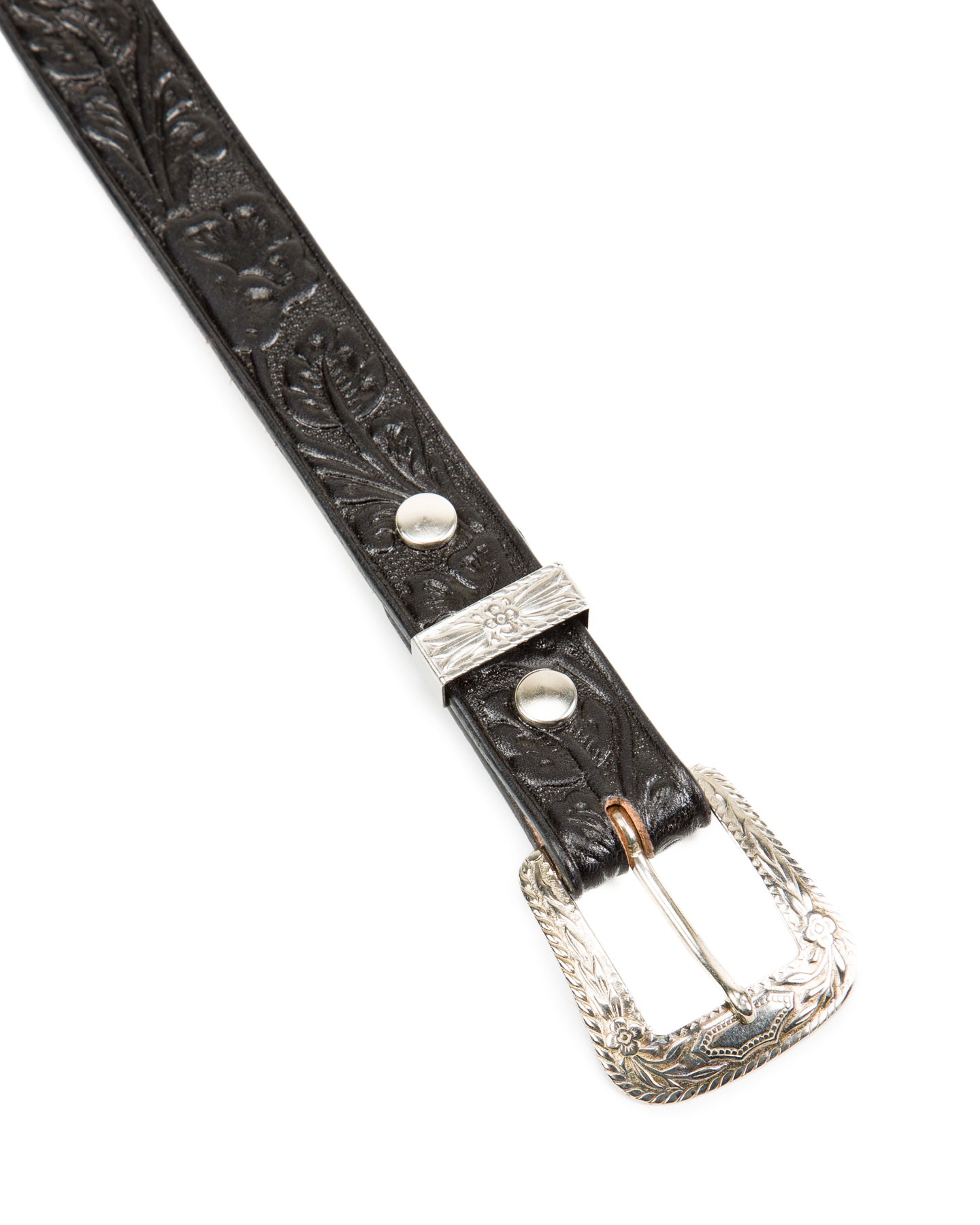 Codina Leather California Poppy Three Piece Belt - Black - Standard & Strange