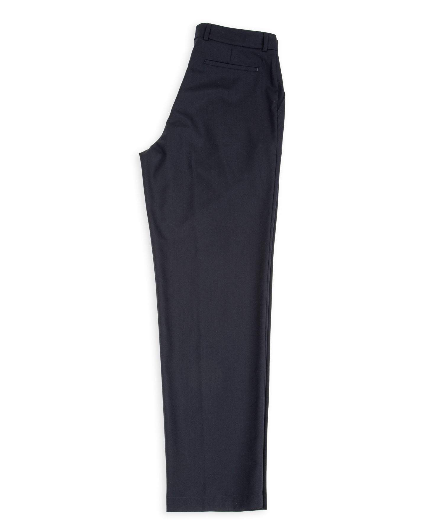 De Bonne Facture One Pleat Trousers - Navy Wool - Standard & Strange