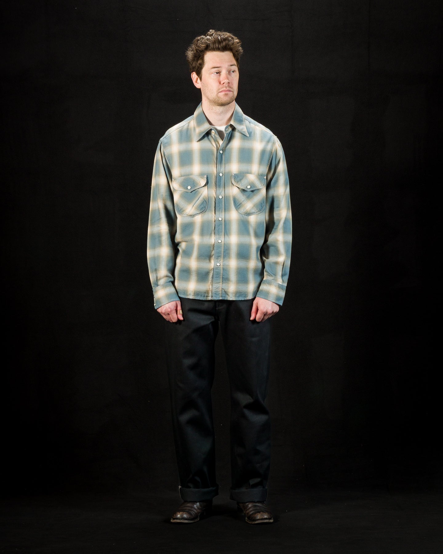 Freenote Bodie Shirt - Clear Blue Plaid - Standard & Strange
