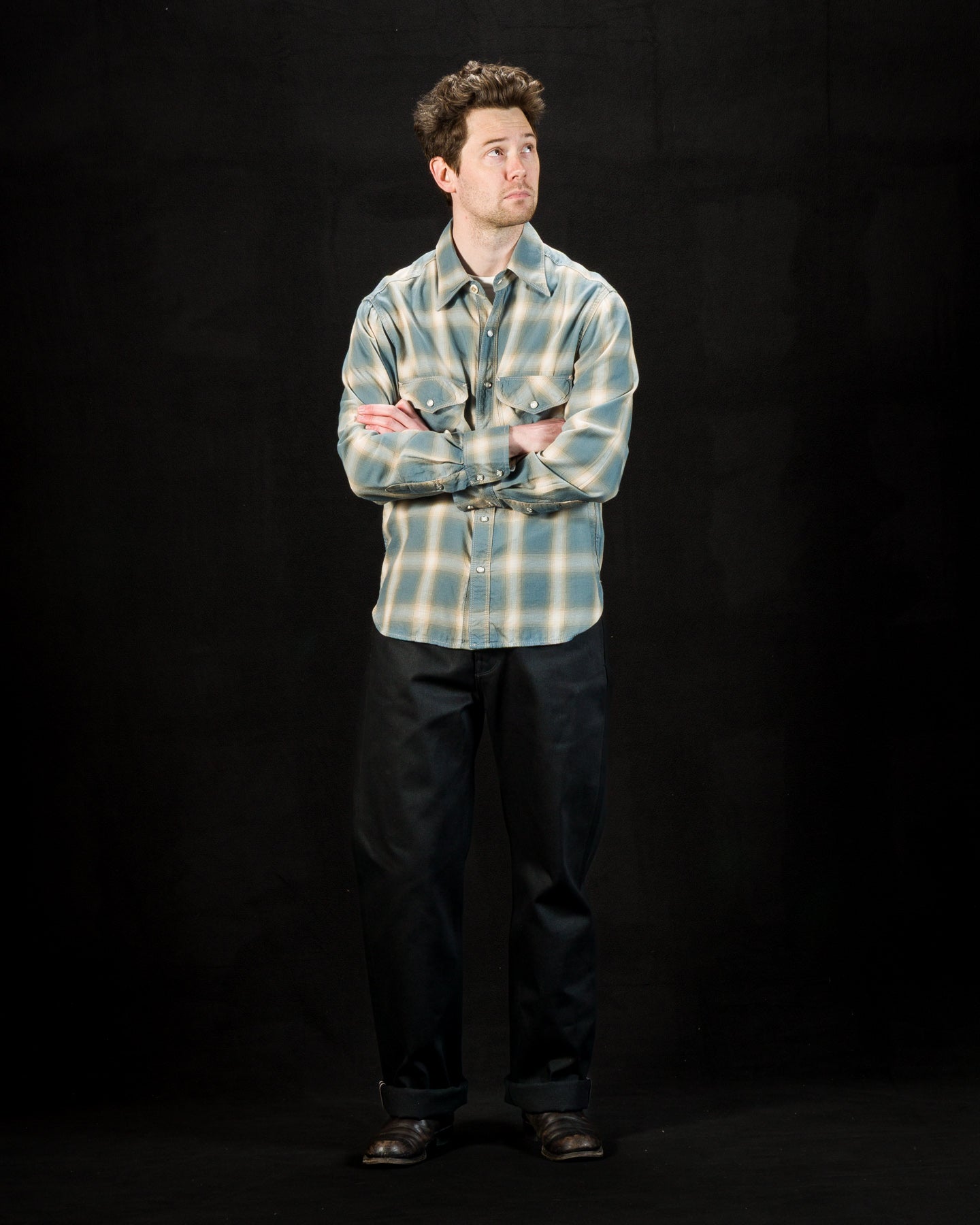 Freenote Bodie Shirt - Clear Blue Plaid - Standard & Strange
