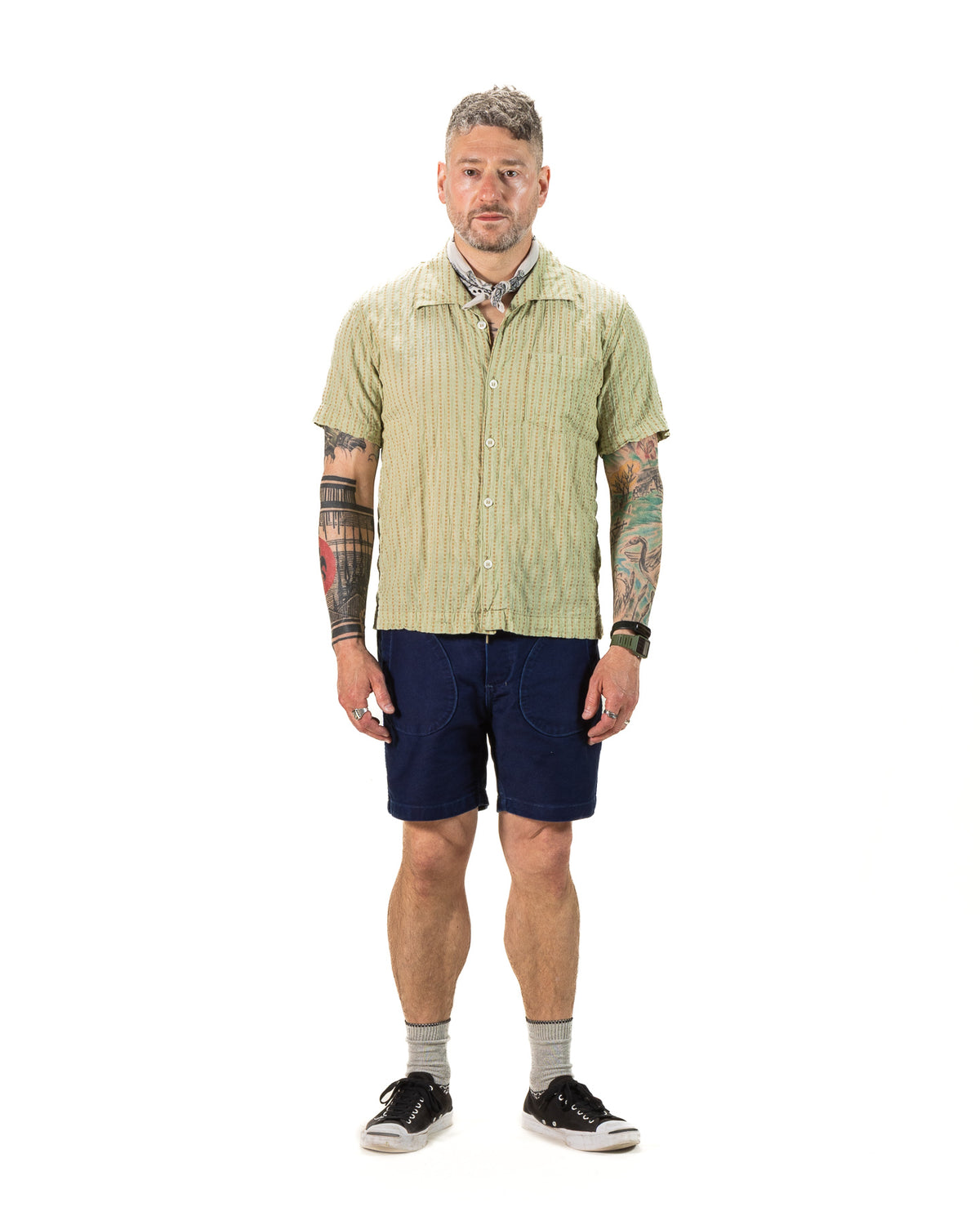 Freenote Cayucos S/S Shirt - Jacquard Sage - Standard & Strange