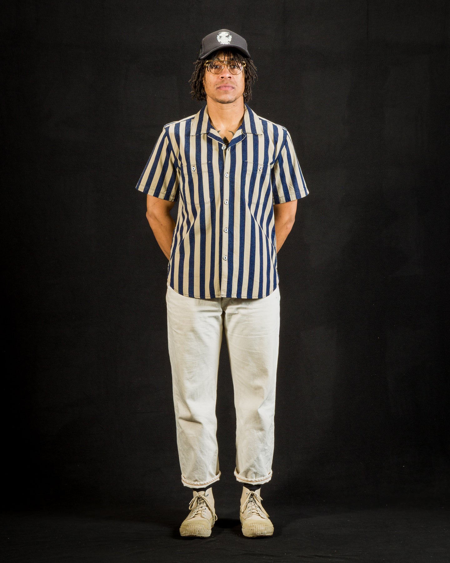 Freenote Dayton Shirt - Indigo Wide Stripe - Standard & Strange
