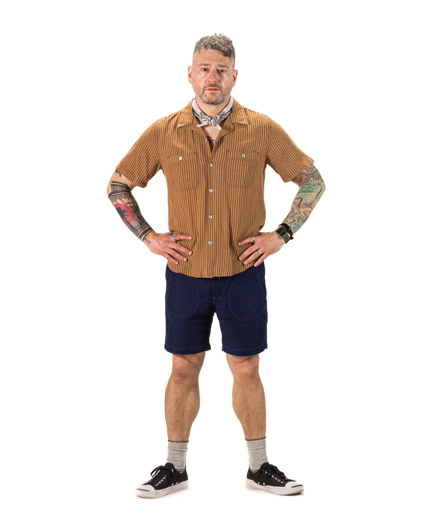 Freenote Dayton Shirt - Terracotta Stripe - Standard & Strange