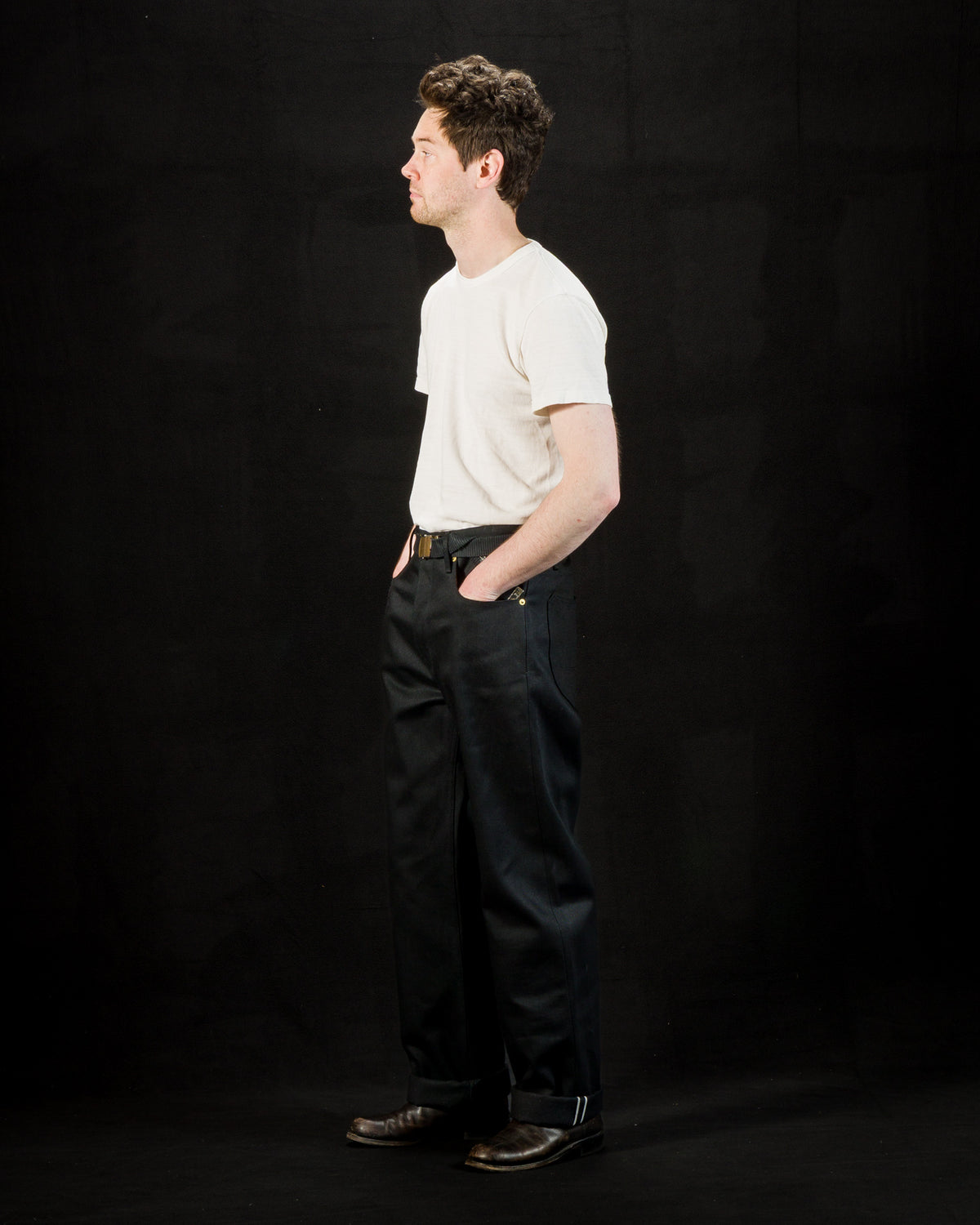 Freenote Modesto Straight Fit - 15.75oz Black/Black - Standard & Strange