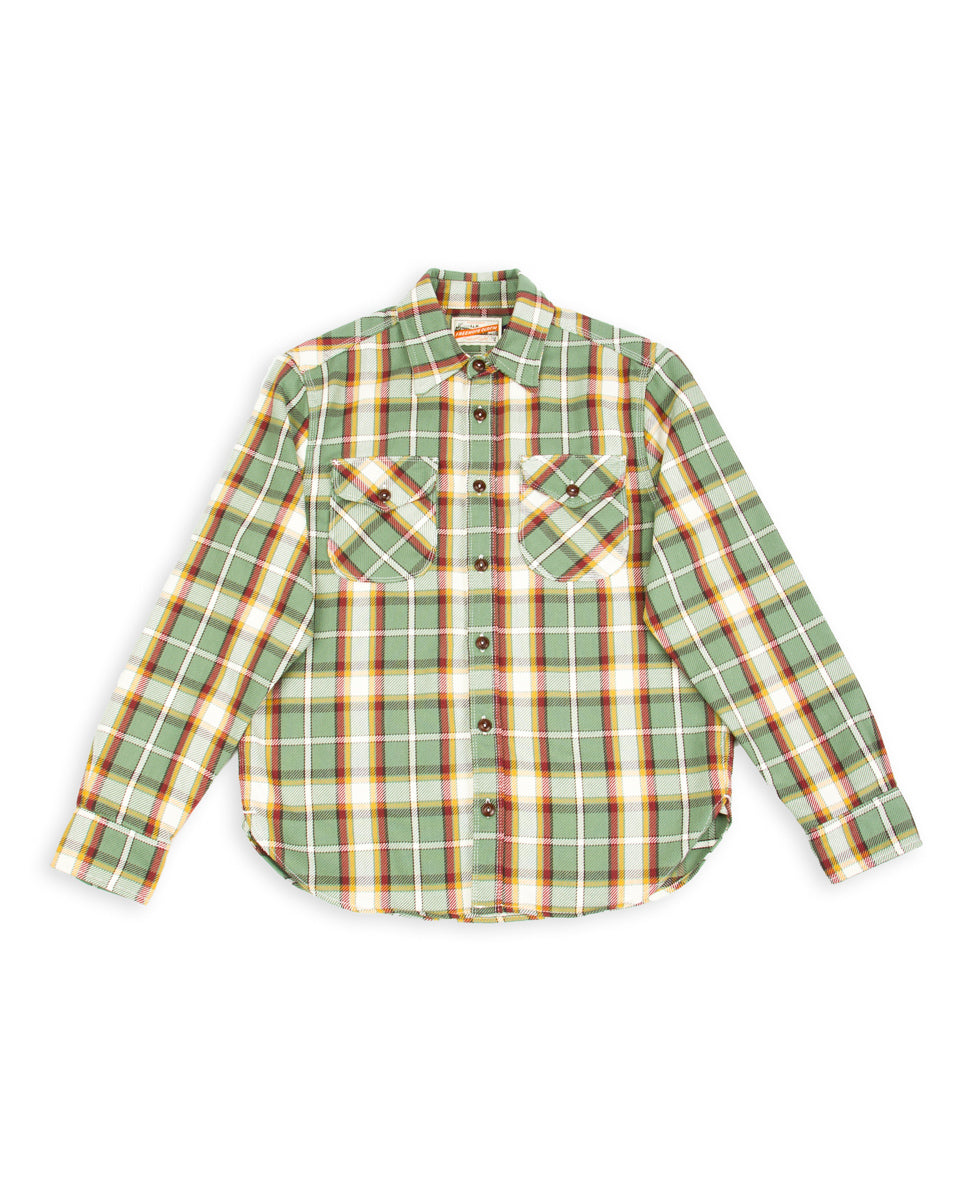 Freenote Wells Workshirt - Aloe Green Plaid - Standard & Strange