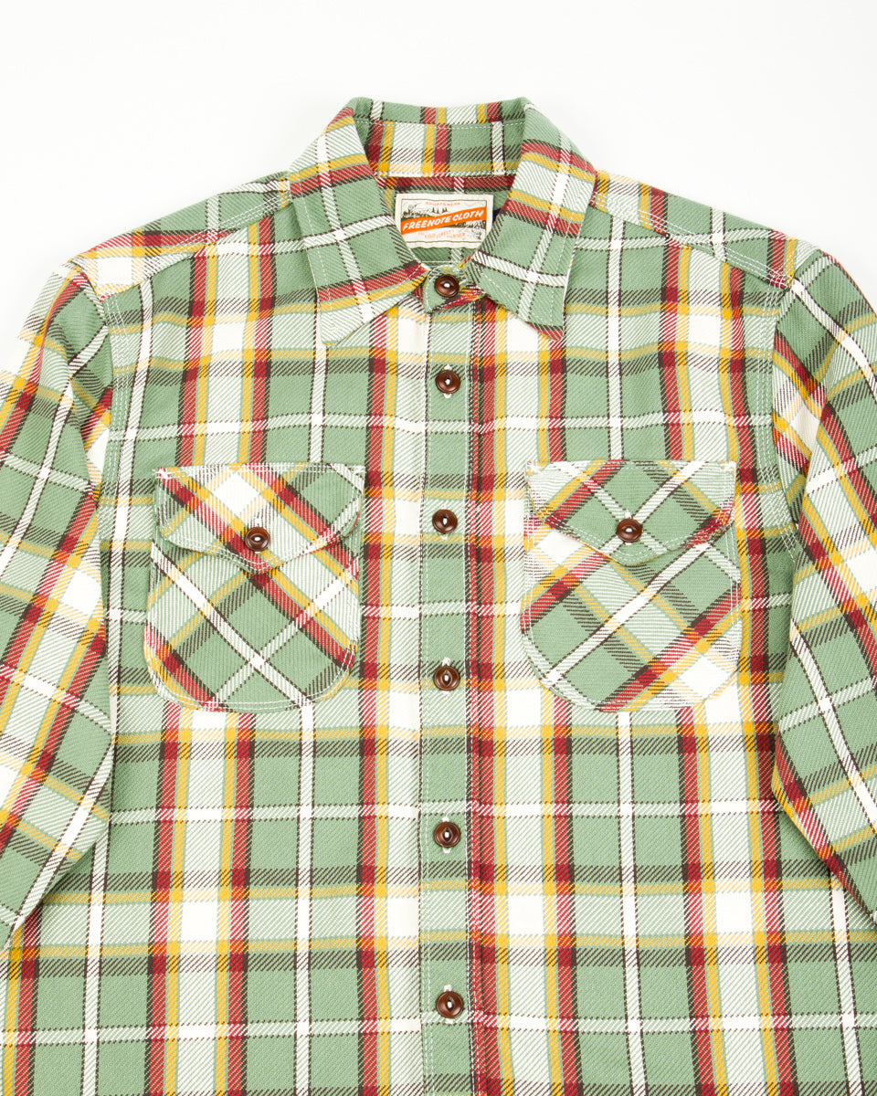 Freenote Wells Workshirt - Aloe Green Plaid - Standard & Strange