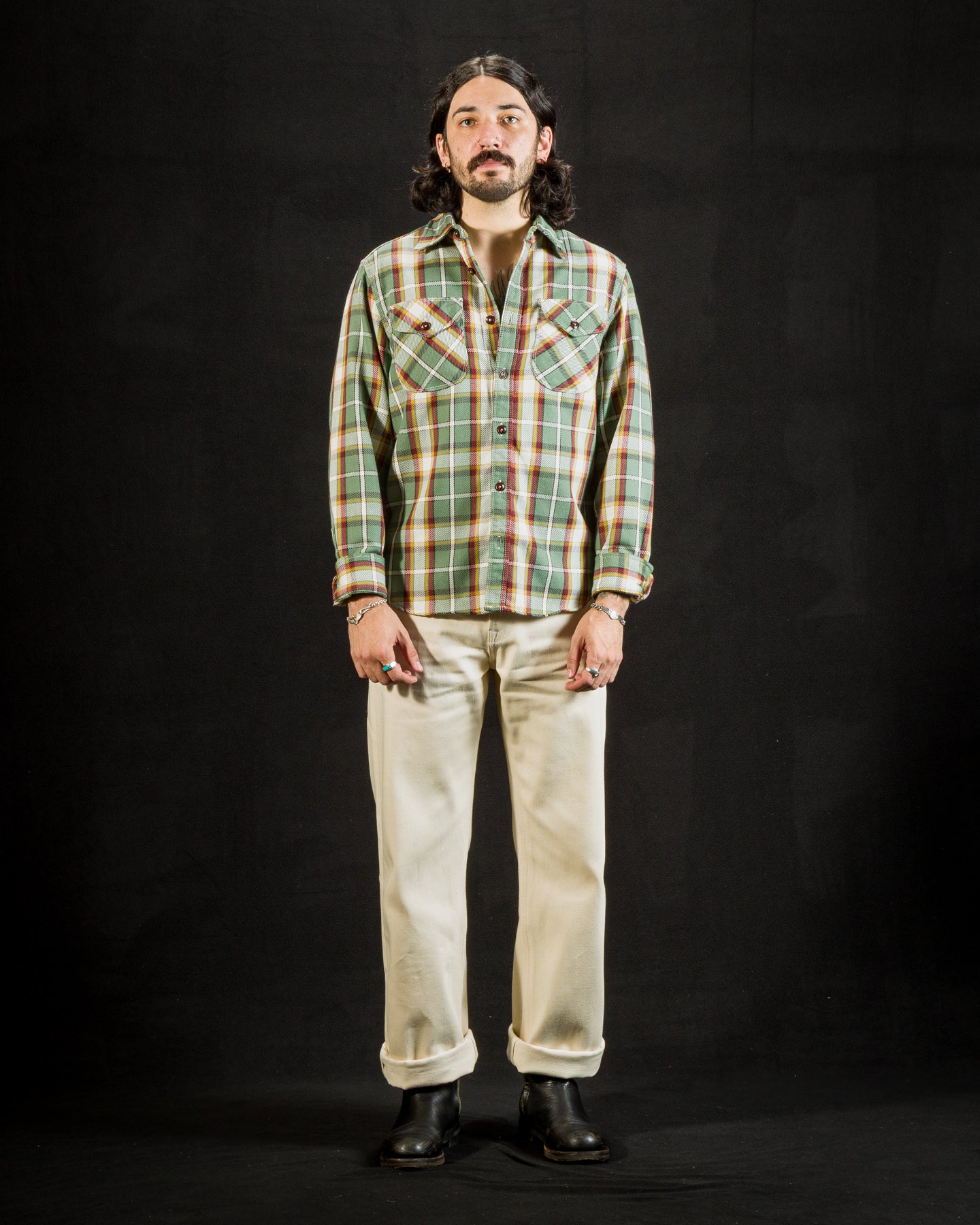 Freenote Wells Workshirt - Aloe Green Plaid - Standard & Strange