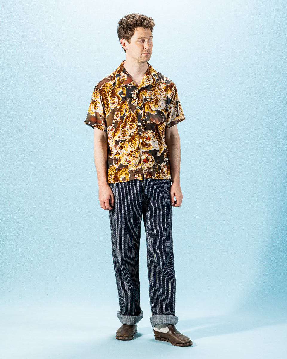 Freenote Western Pant - Blue Dobby Stripe - Standard & Strange
