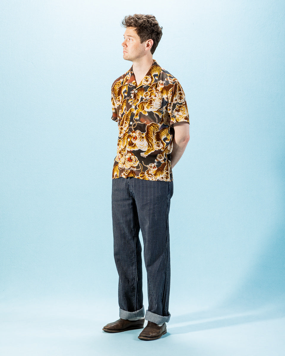 Freenote Western Pant - Blue Dobby Stripe - Standard & Strange