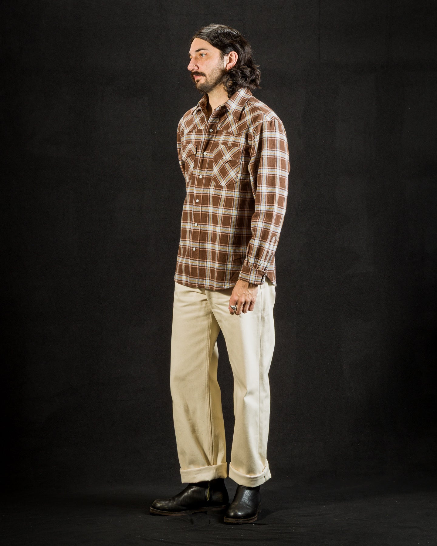 Freenote Western Scout Shirt - Brown Plaid - Standard & Strange