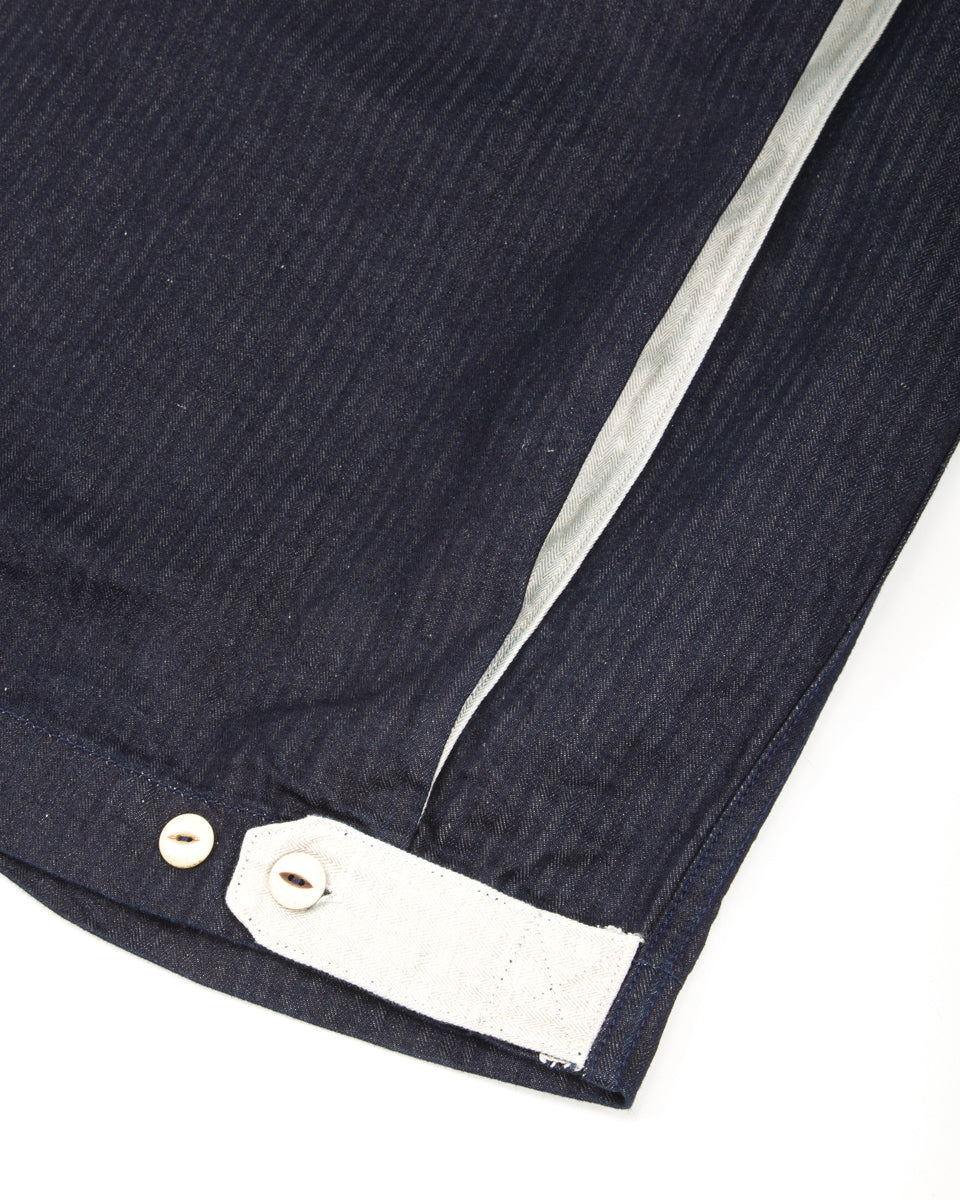 Freenote Yorba Zip S/S - Navy Herringbone - Standard & Strange