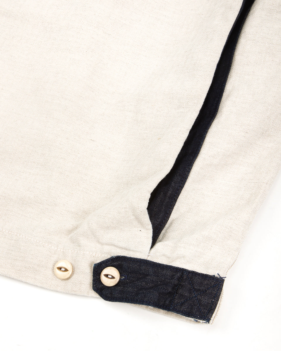 Freenote Yorba Zip S/S - White Herringbone - Standard & Strange