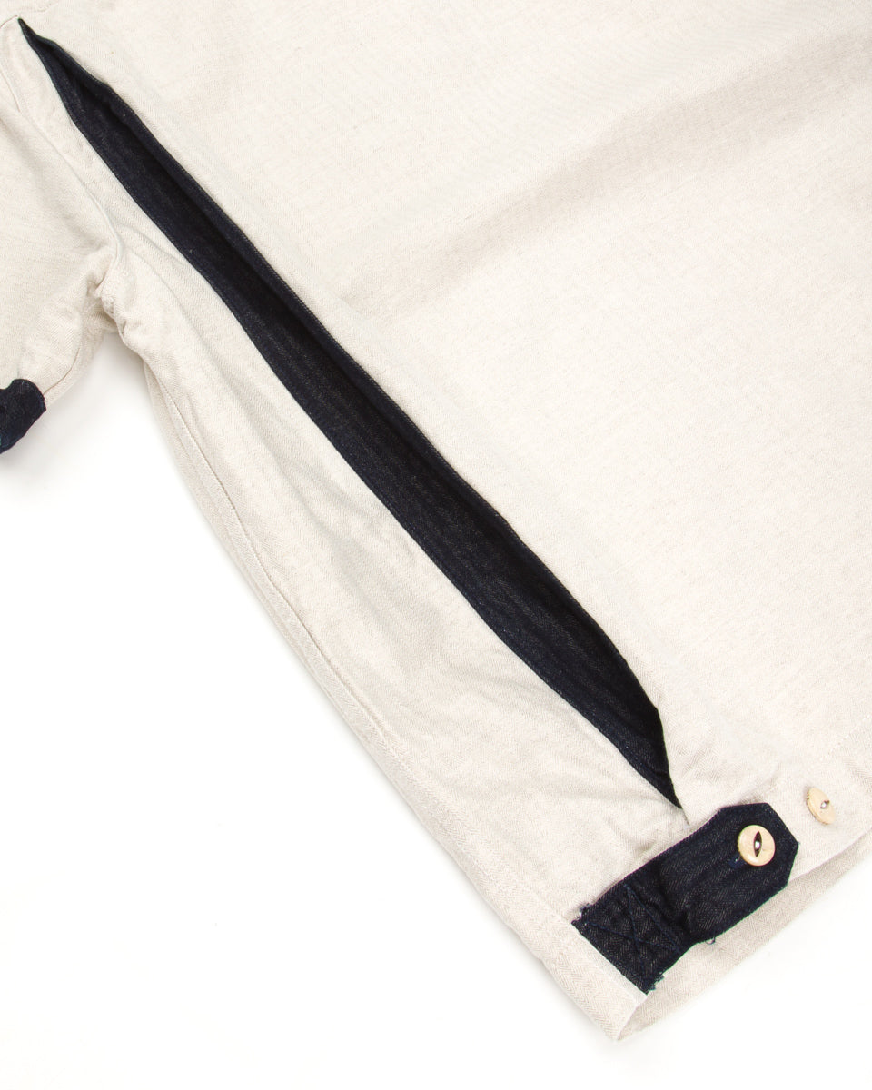 Freenote Yorba Zip S/S - White Herringbone - Standard & Strange