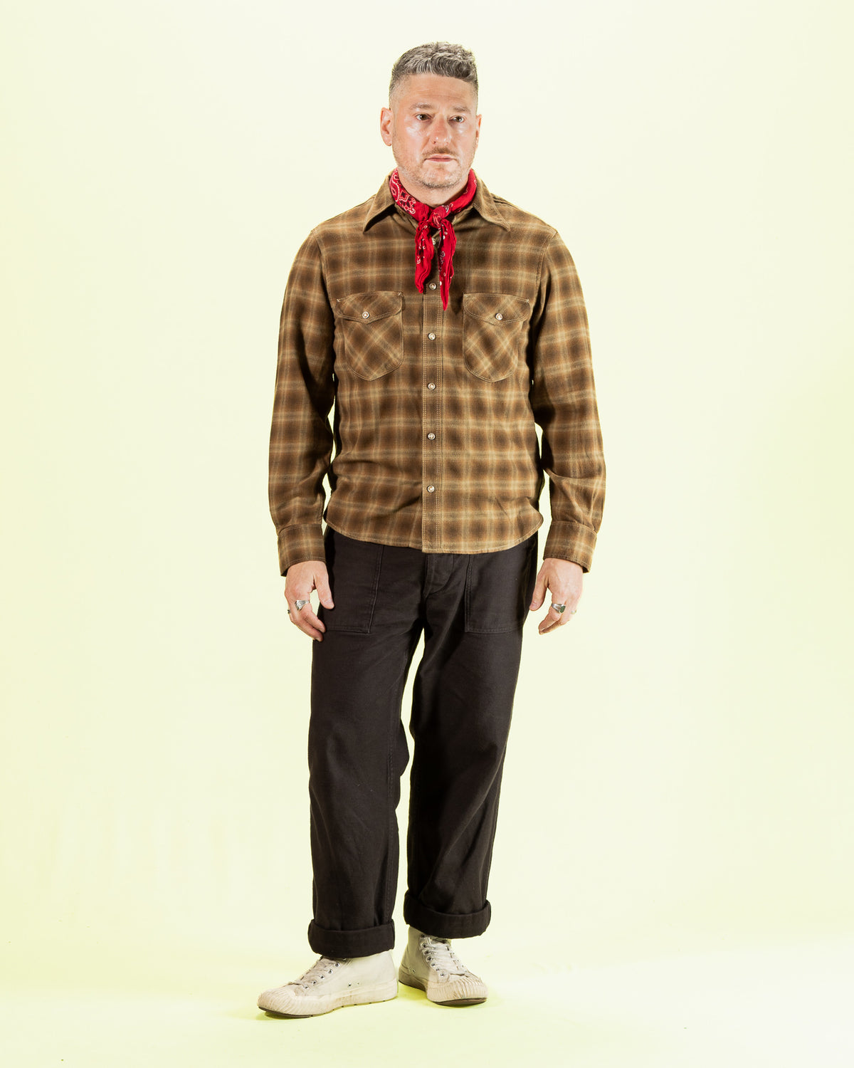 Freenote Bodie Shirt - Brown Shadow Plaid - Standard & Strange
