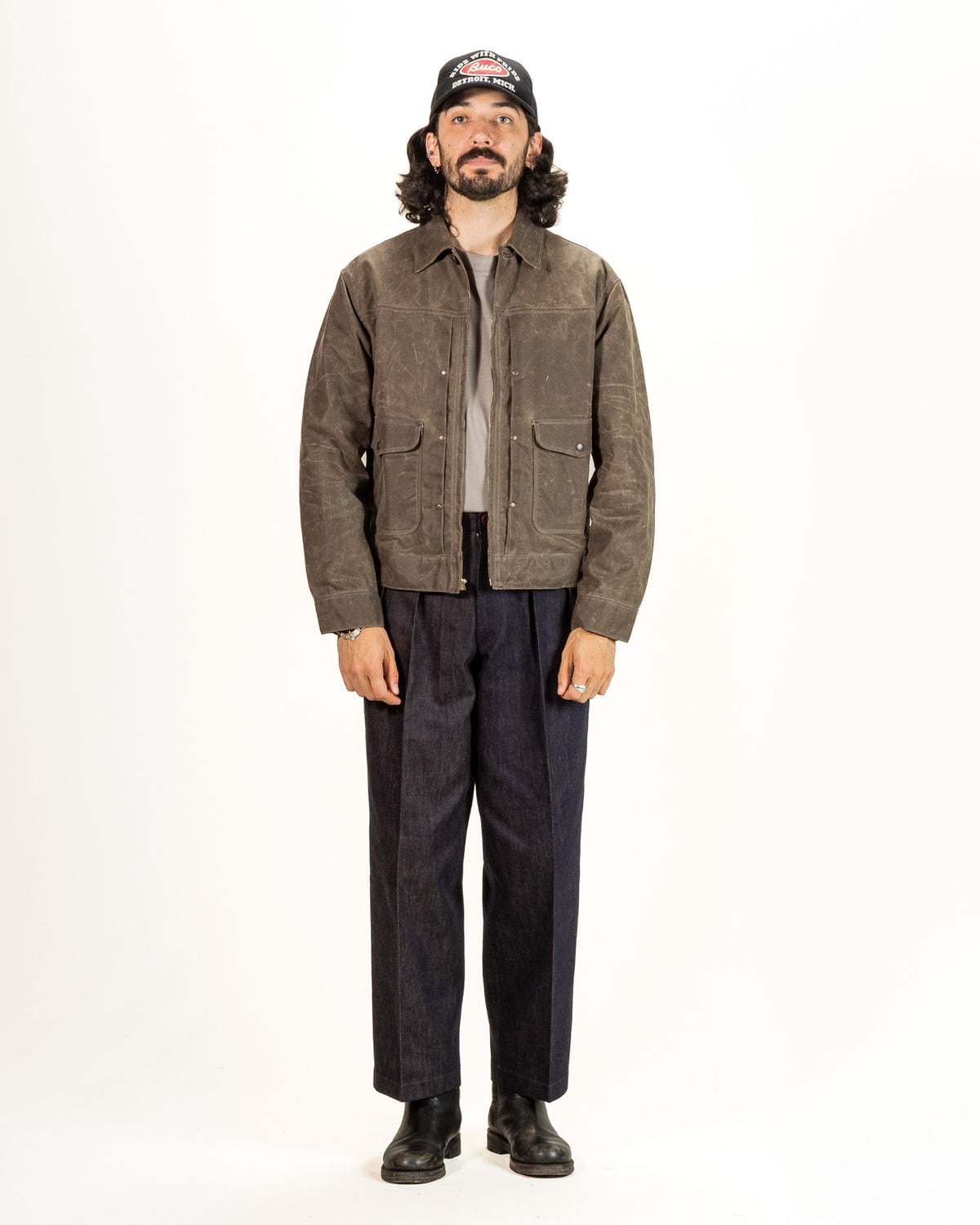 Freenote Faro Jacket - 11oz Waxed Canvas Oak - Standard & Strange