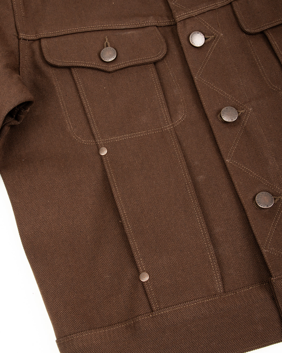 Freenote High Low Jacket - 15oz Dark Brown Denim - Standard & Strange