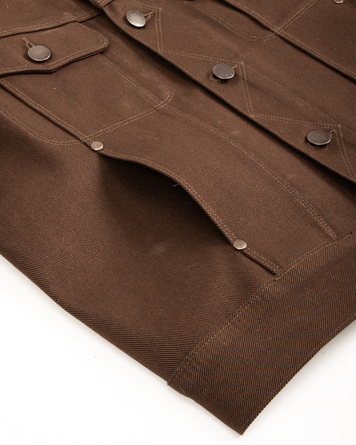 Freenote High Low Jacket - 15oz Dark Brown Denim - Standard & Strange