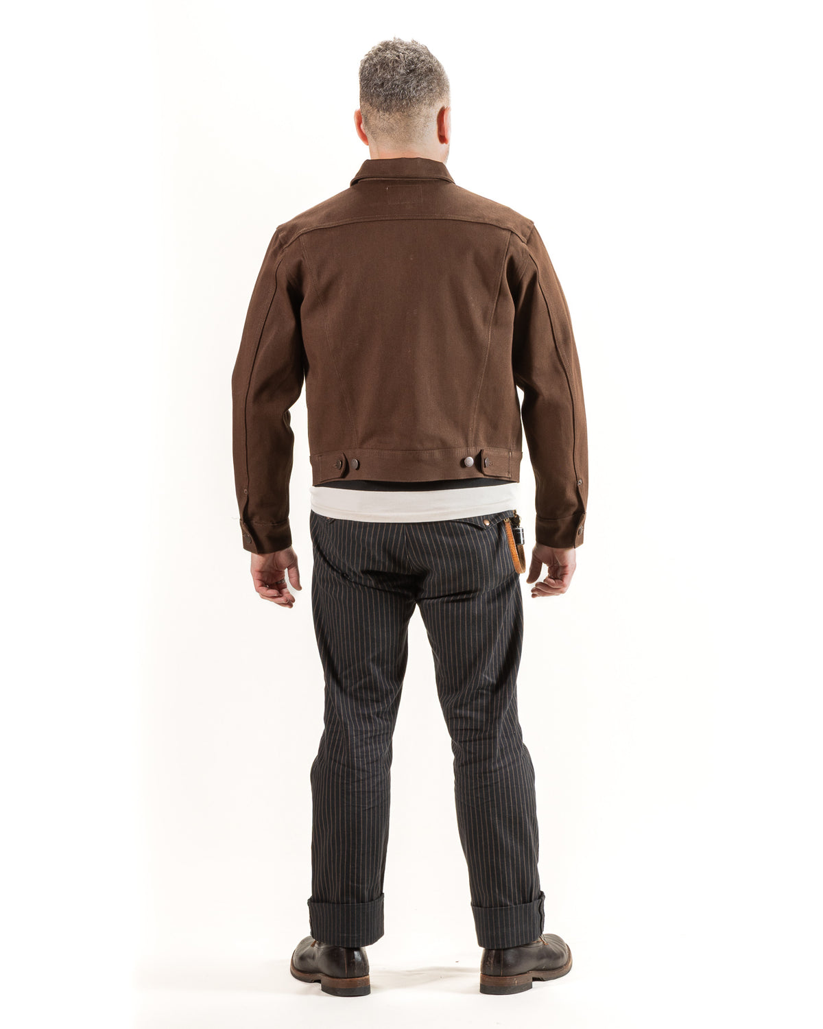 Freenote High Low Jacket - 15oz Dark Brown Denim - Standard & Strange